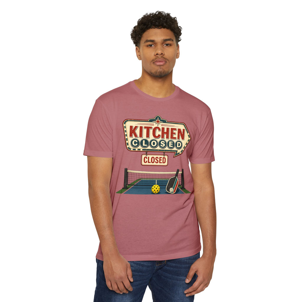 Kitchen Closed Pickleball T-Shirt — Retro Sign Design