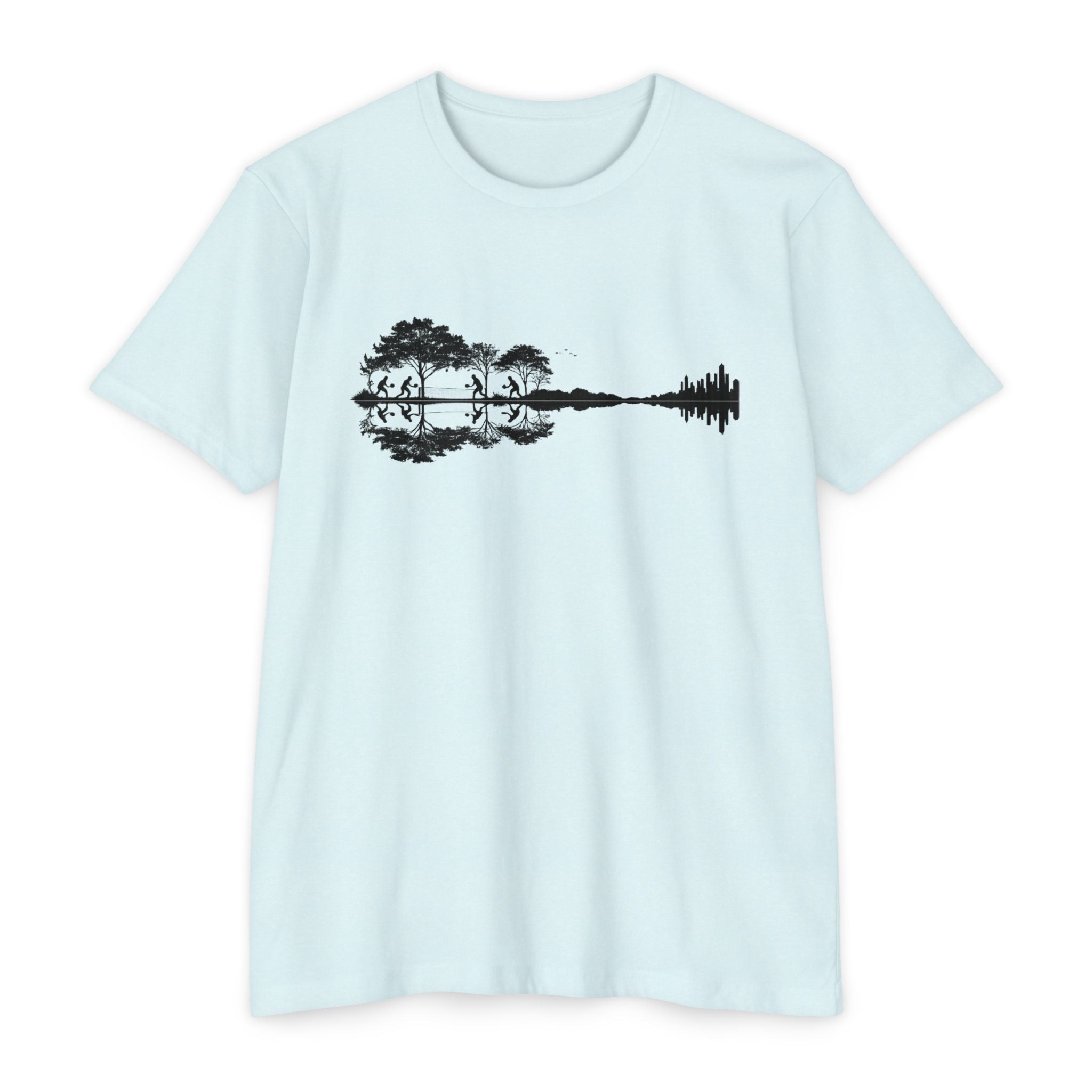 Guitar Soundwave Nature Pickleball T-Shirt