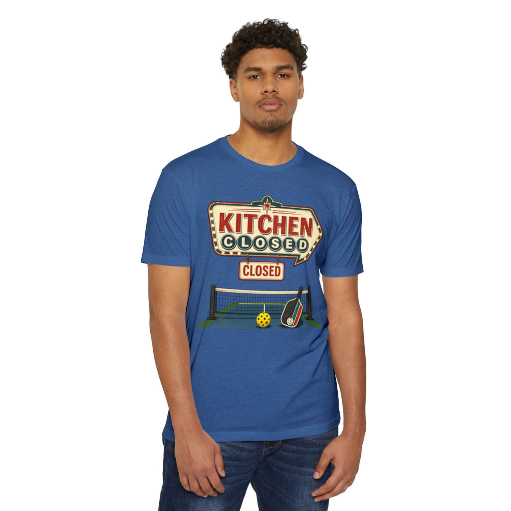 Kitchen Closed Pickleball T-Shirt — Retro Sign Design