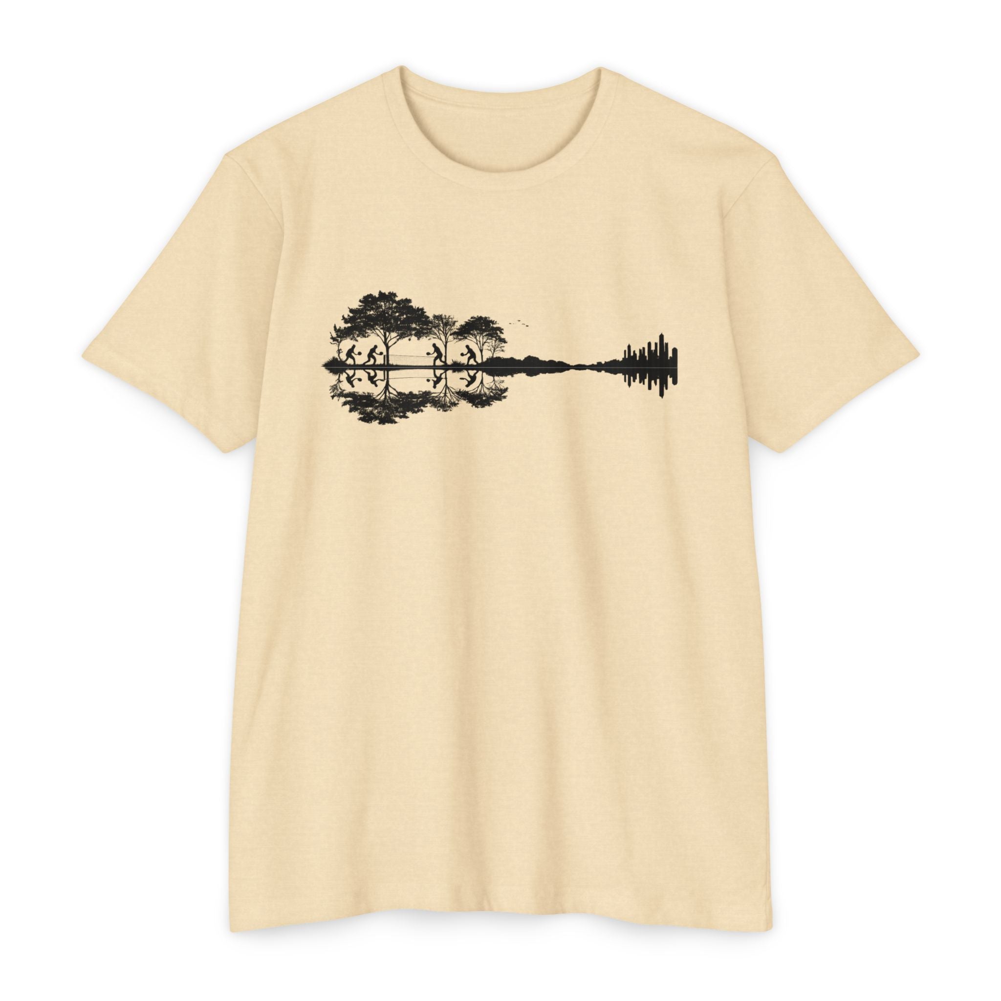 Guitar Soundwave Nature Pickleball T-Shirt