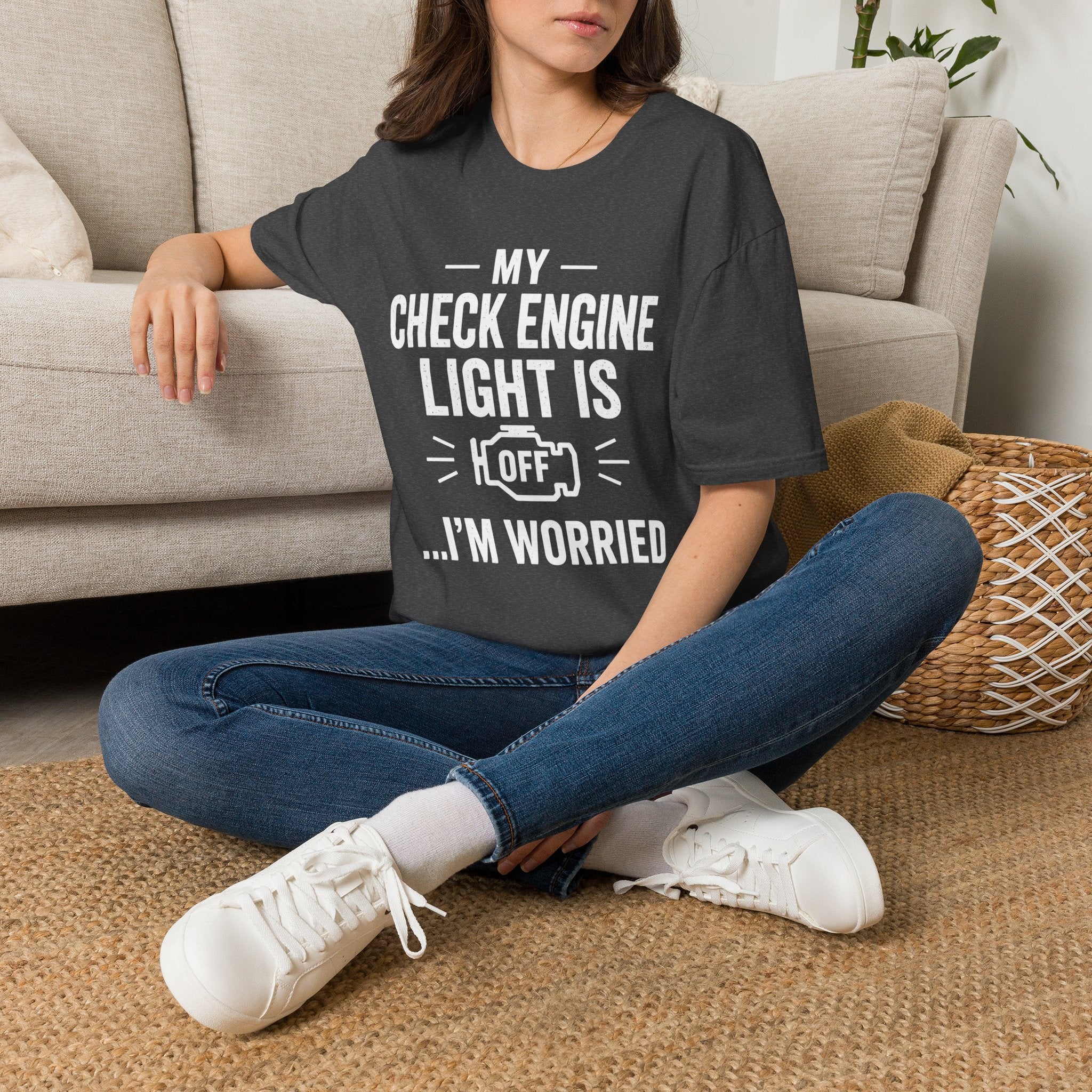 My Check Engine Light Is Off T-Shirt | Funny Car Mechanic Tee
