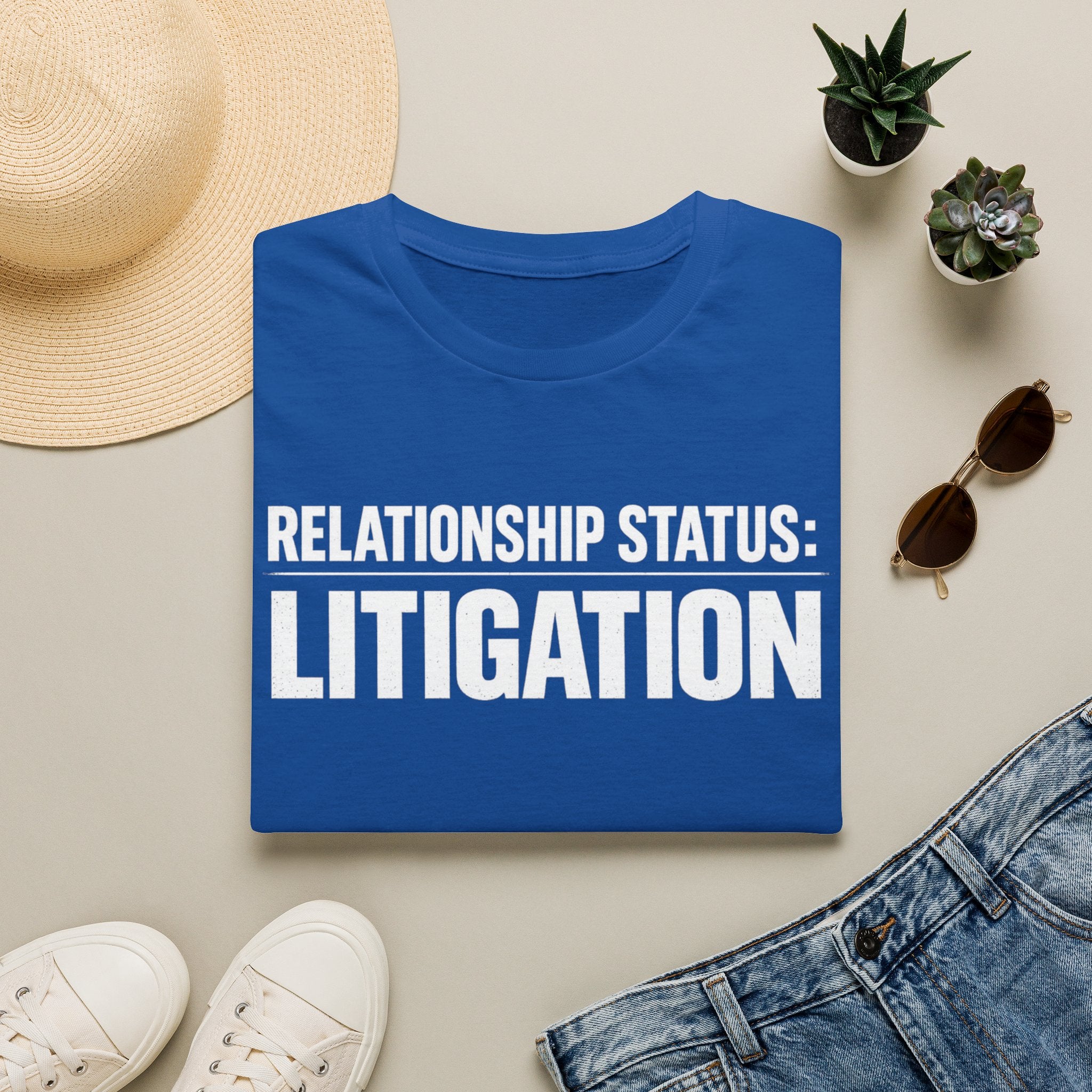 Relationship Status: Litigation T‑Shirt — Funny Lawyer / Law Student Tee