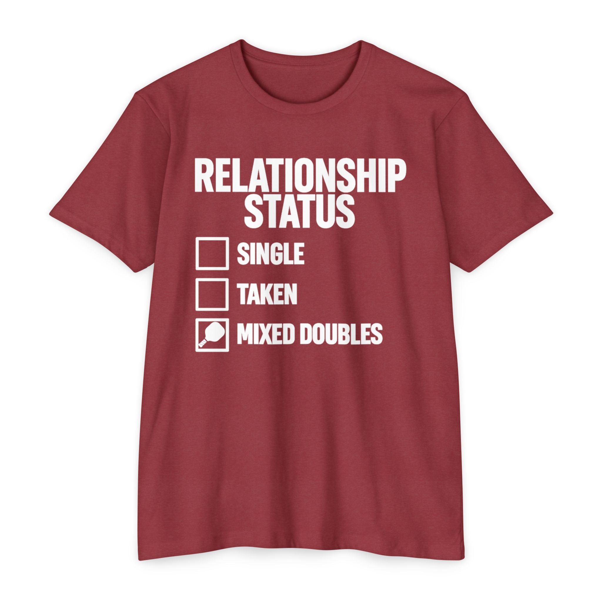 Relationship Status T-Shirt — "Mixed Doubles" Tennis Tee