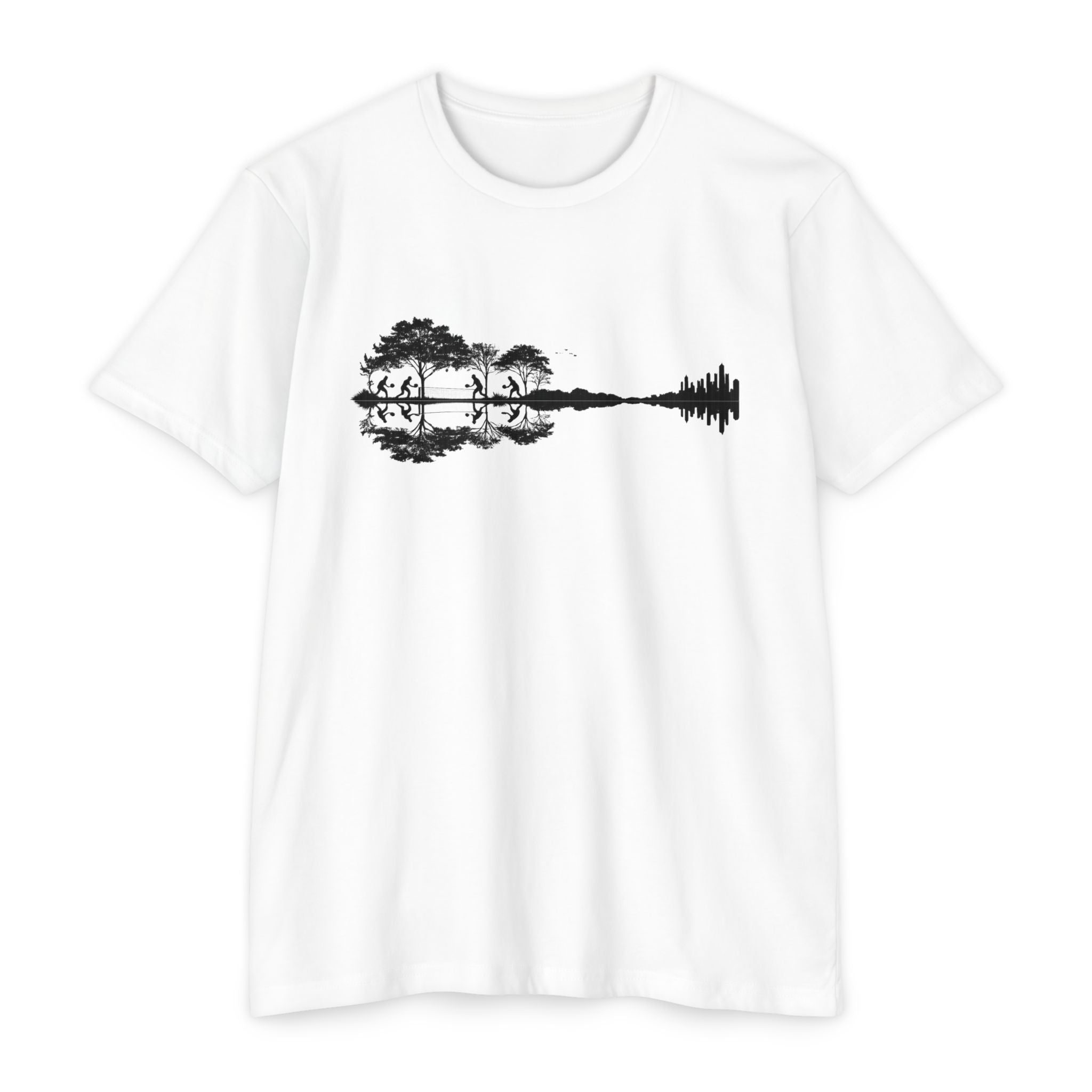 Guitar Soundwave Nature Pickleball T-Shirt