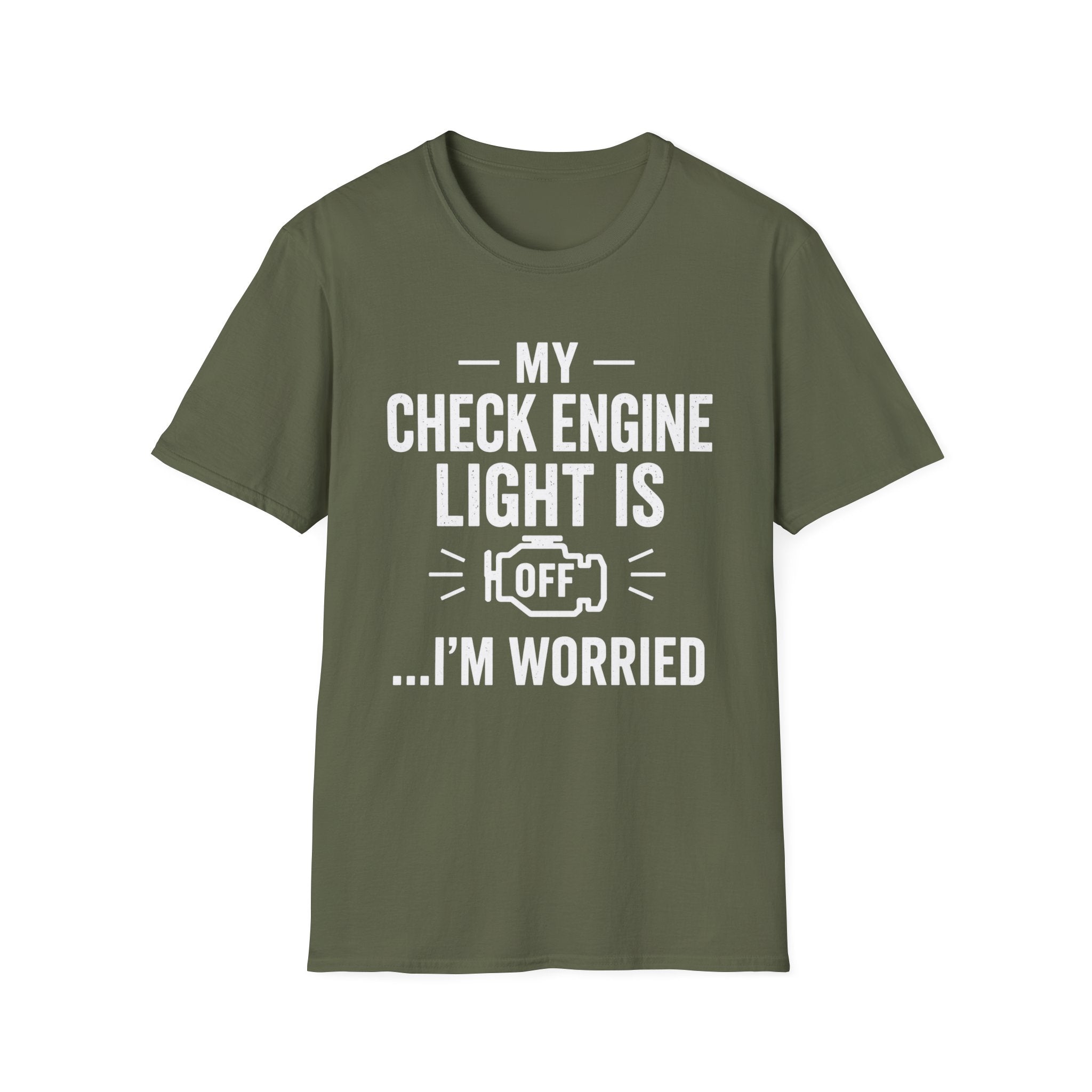 My Check Engine Light Is Off T-Shirt | Funny Car Mechanic Tee