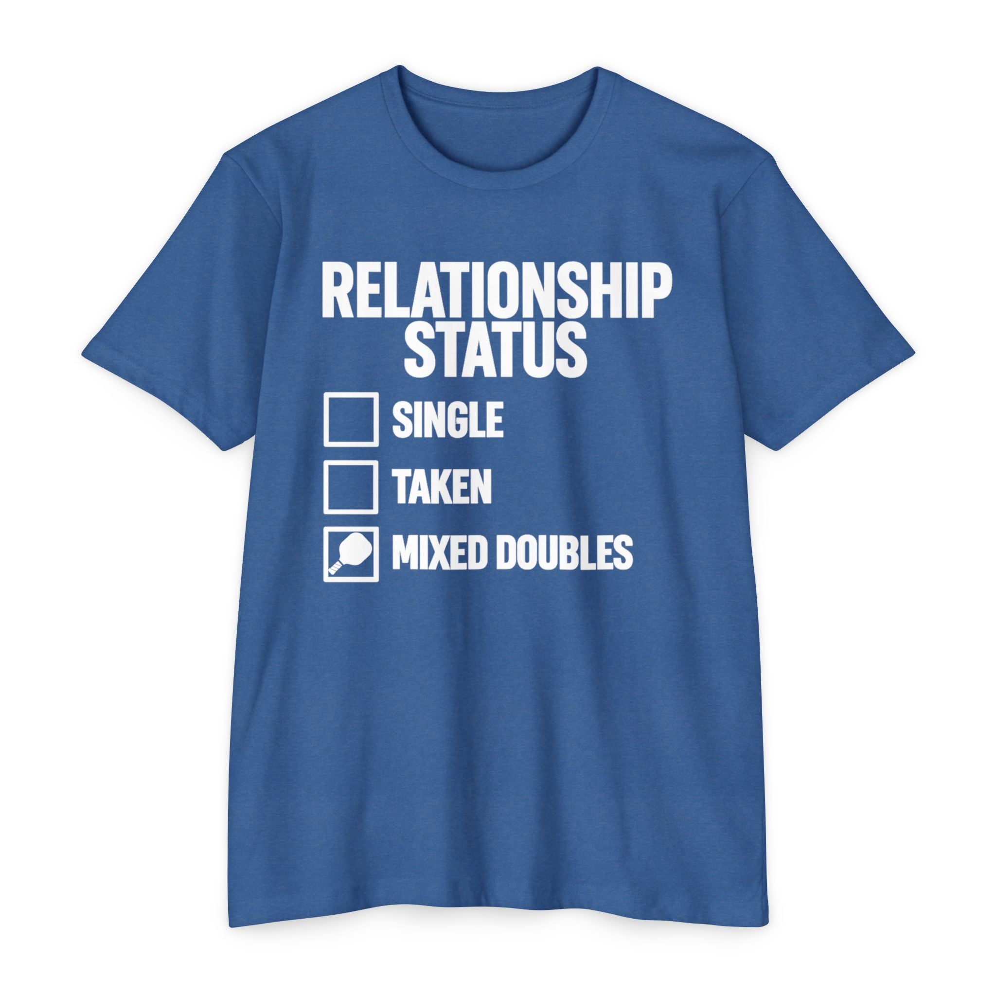 Relationship Status T-Shirt — "Mixed Doubles" Tennis Tee