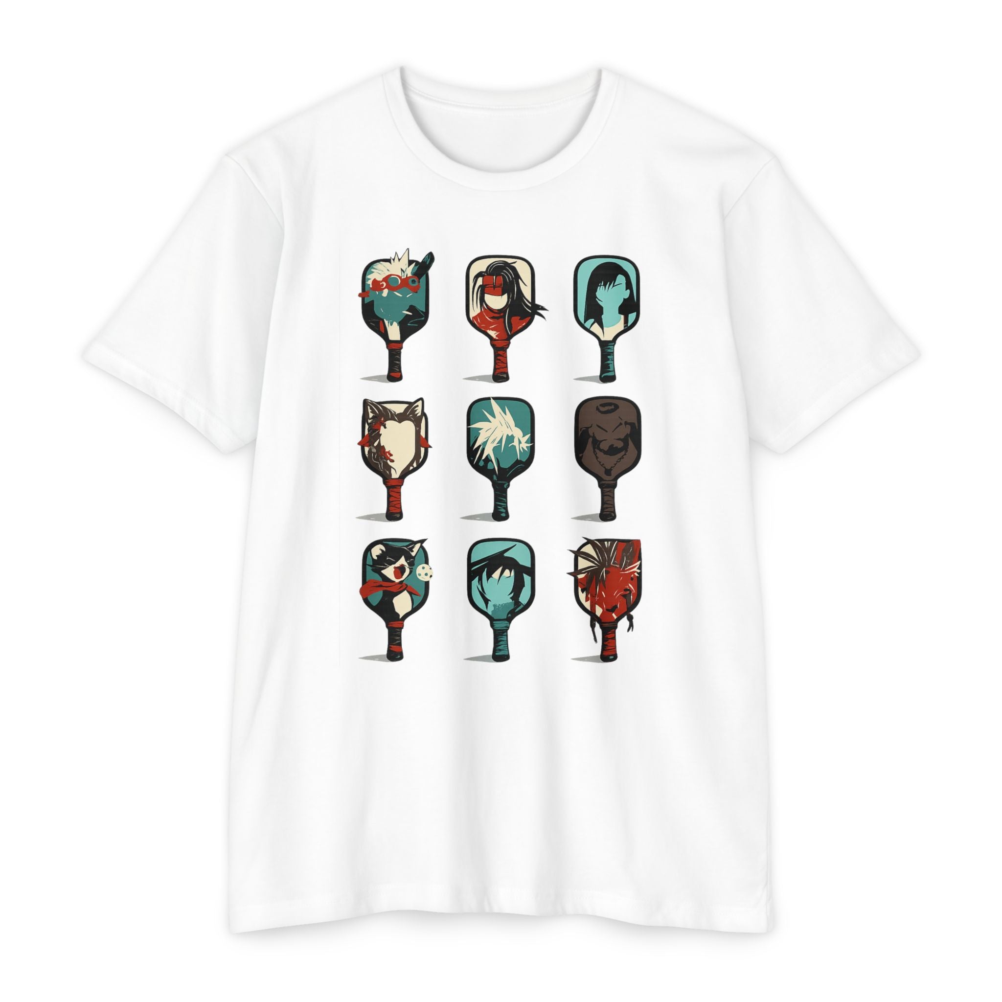Anime Pickleball Paddle T-Shirt - Trendy Graphic Art Tee