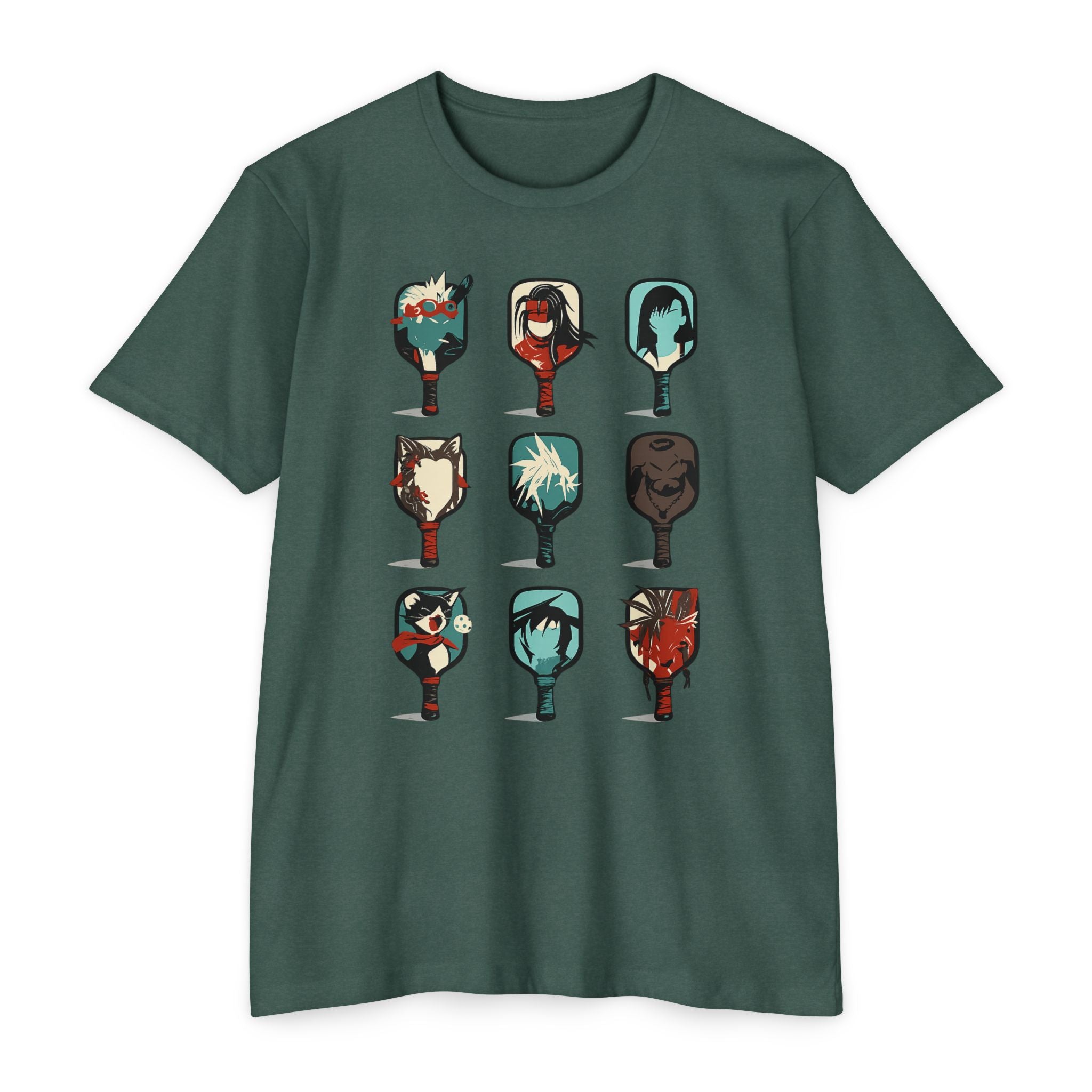 Anime Pickleball Paddle T-Shirt - Trendy Graphic Art Tee