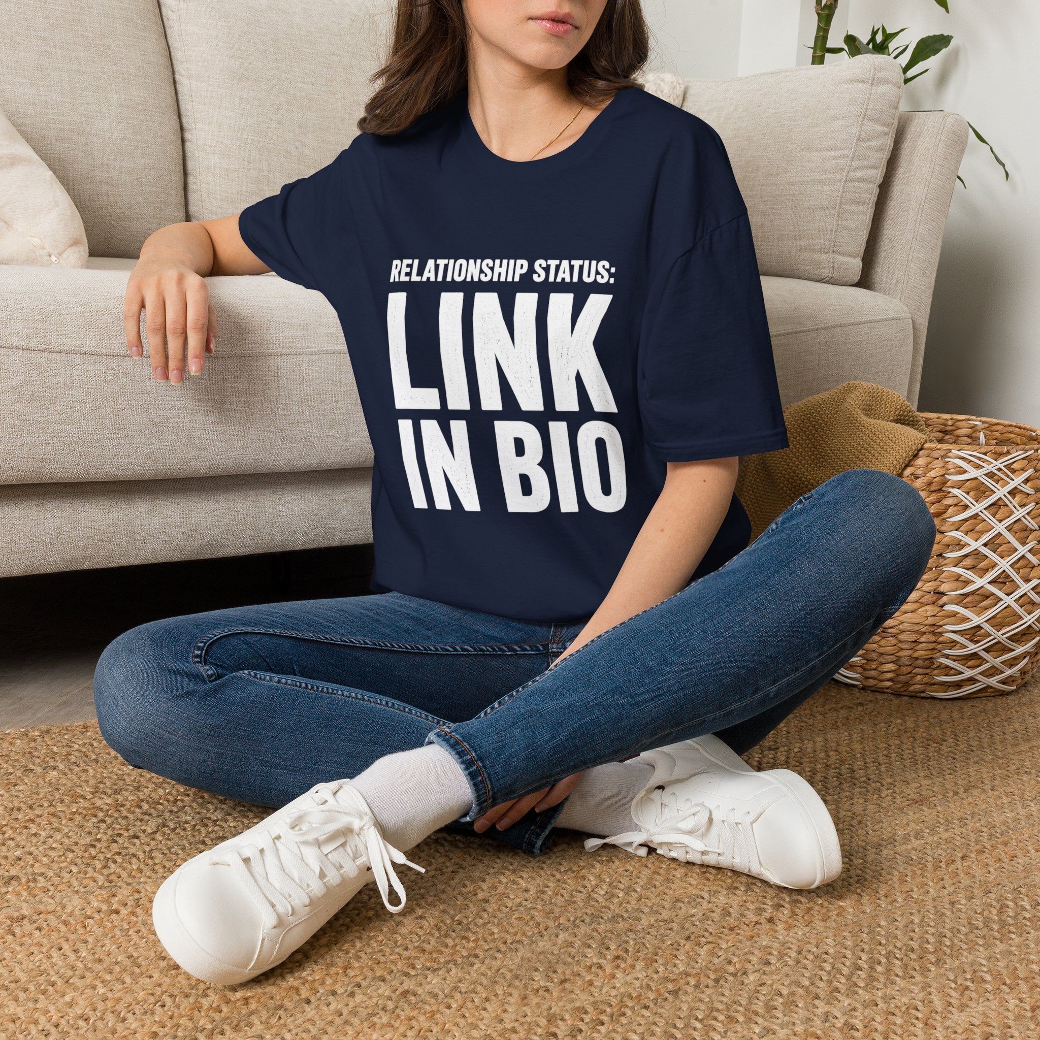 Relationship Status: Link in Bio T-Shirt | Social Media Humor Tee