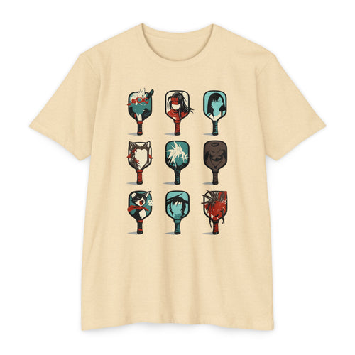 Anime Pickleball Paddle T-Shirt - Trendy Graphic Art Tee