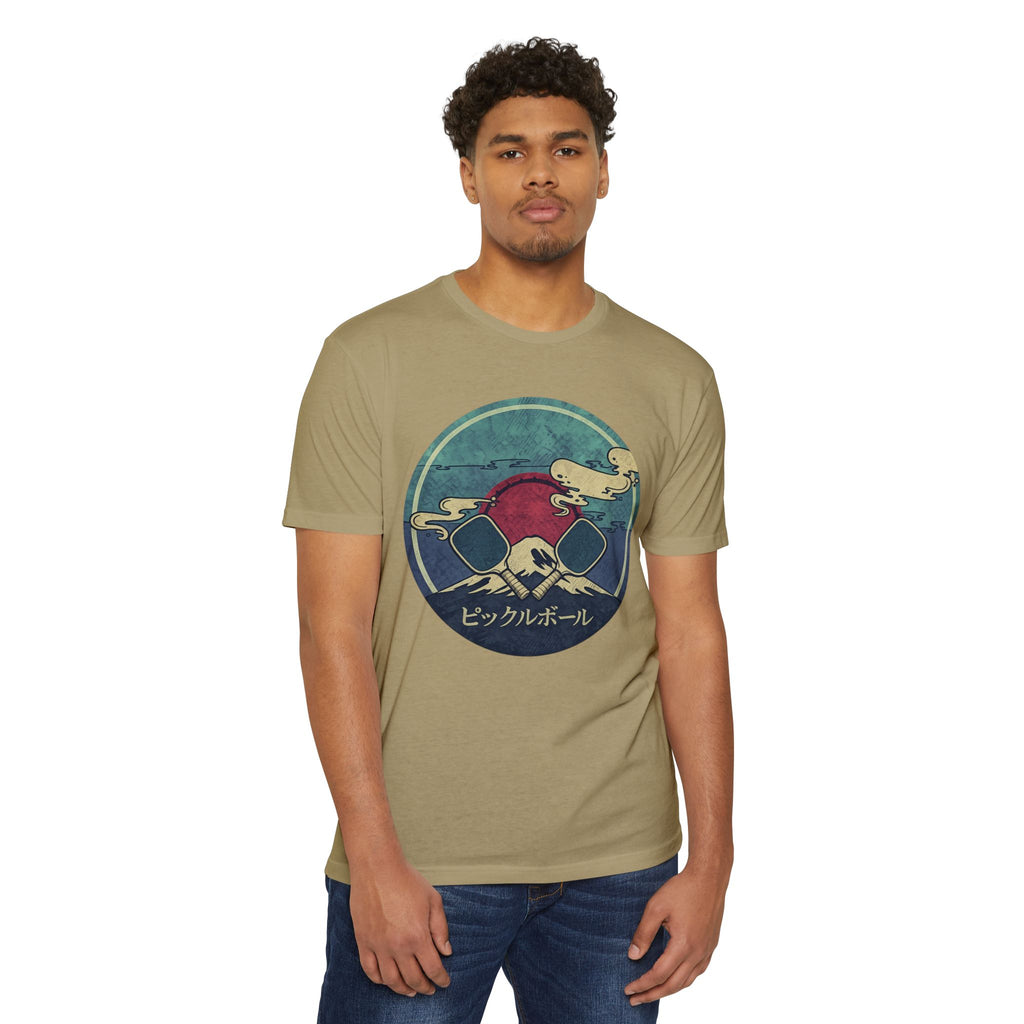 Pickleball Sunset Tee — Vintage Japanese Pickleball Graphic T-Shirt