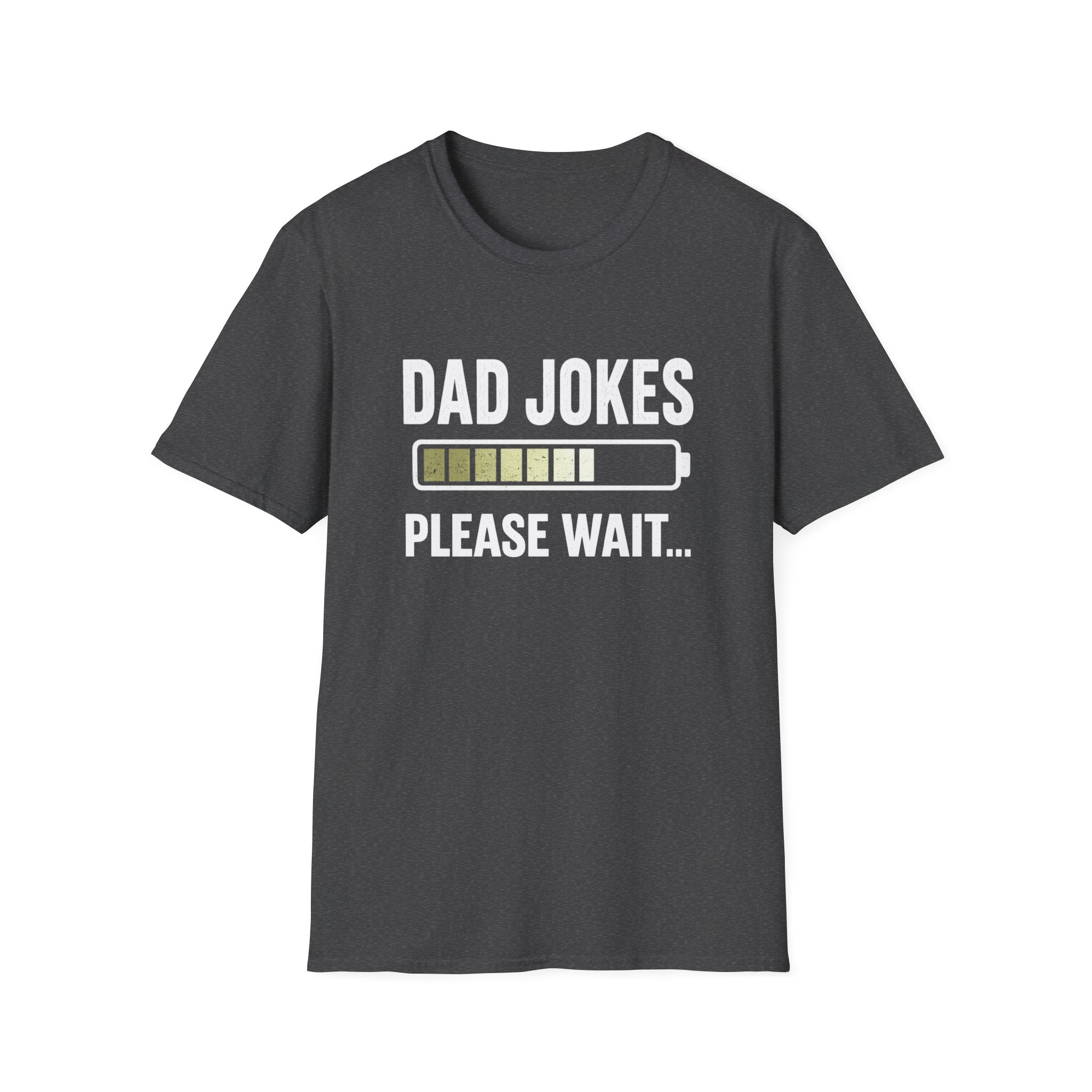 Dad Jokes Please Wait T-Shirt | Loading Battery Graphic Tee