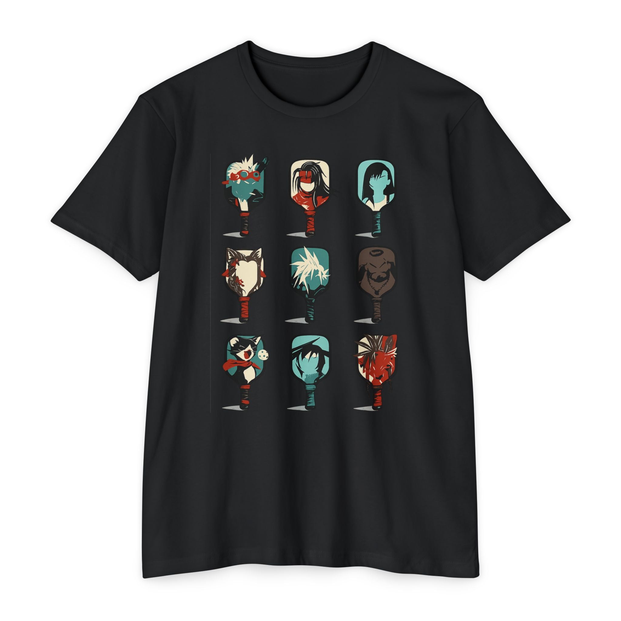Anime Pickleball Paddle T-Shirt - Trendy Graphic Art Tee