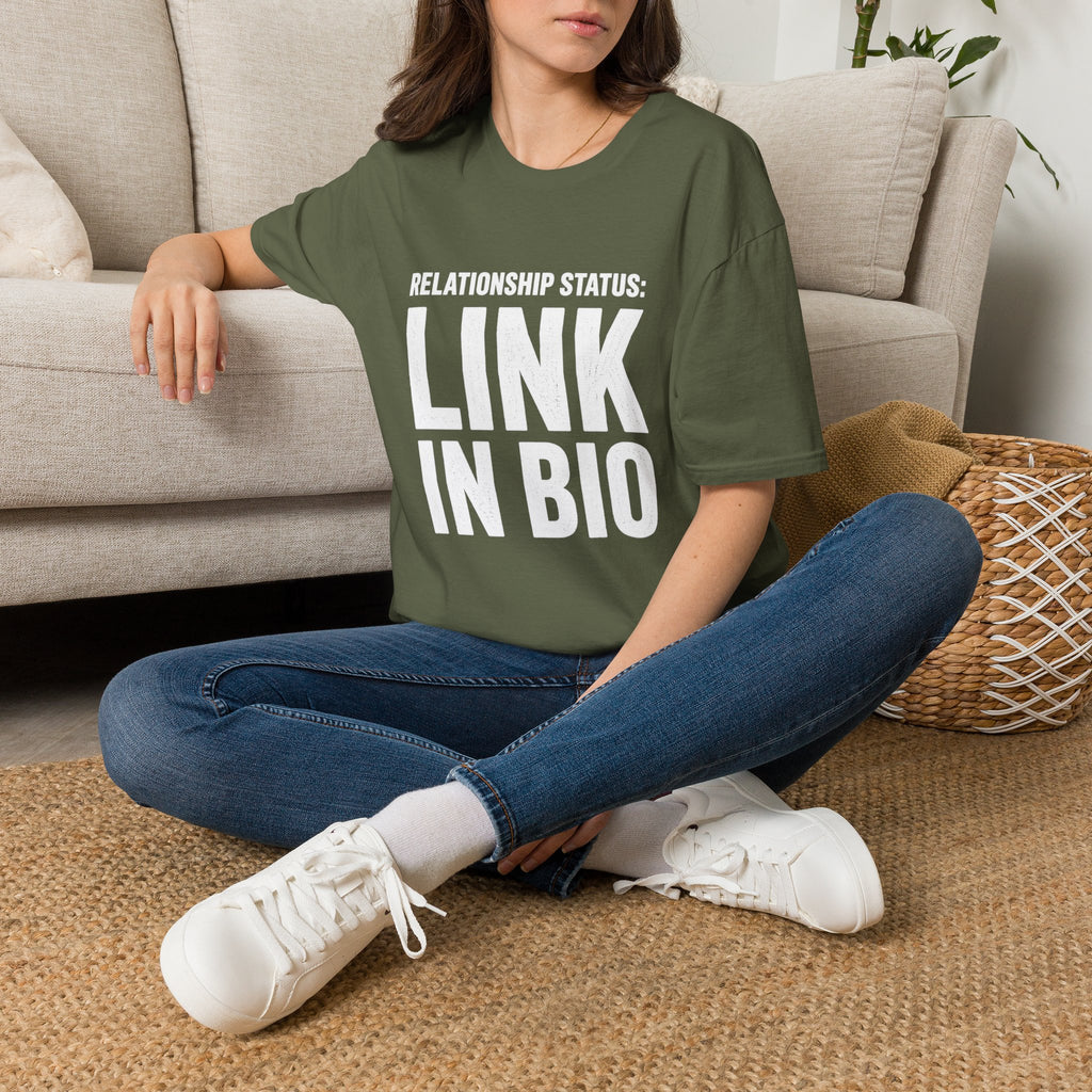 Relationship Status: Link in Bio T-Shirt | Social Media Humor Tee