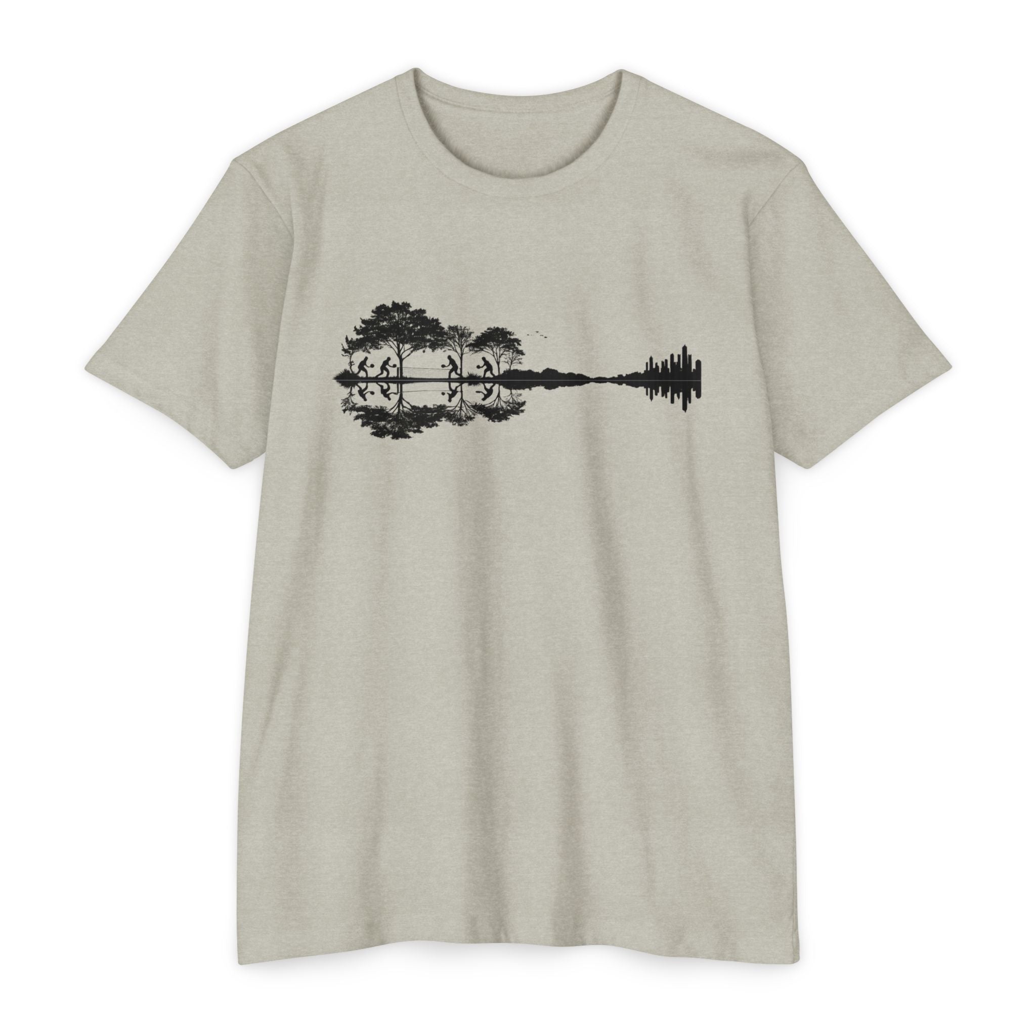 Guitar Soundwave Nature Pickleball T-Shirt