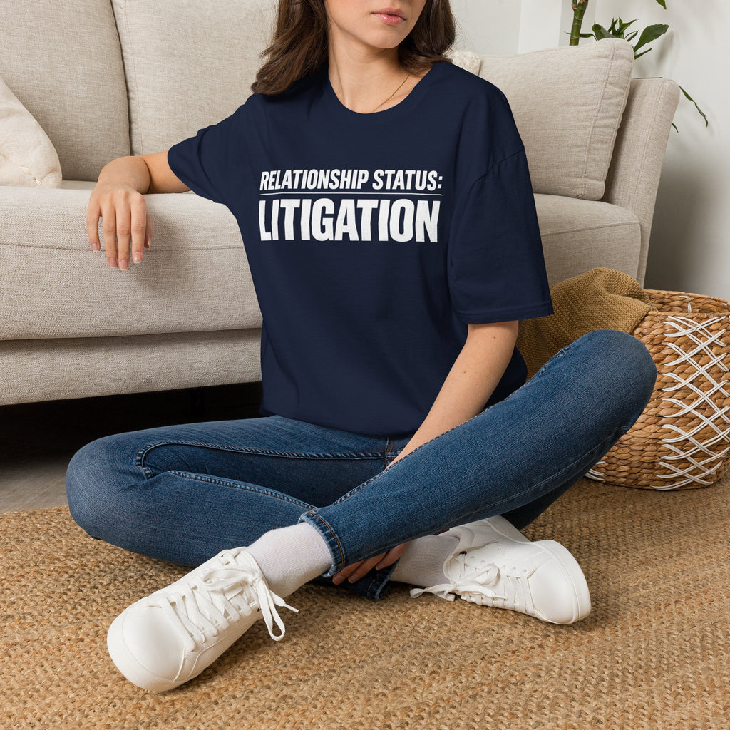 Relationship Status: Litigation T‑Shirt — Funny Lawyer / Law Student Tee