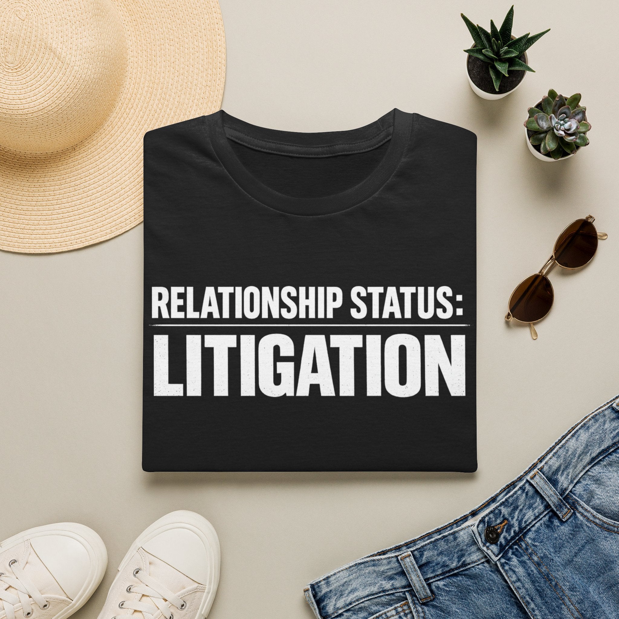 Relationship Status: Litigation T‑Shirt — Funny Lawyer / Law Student Tee