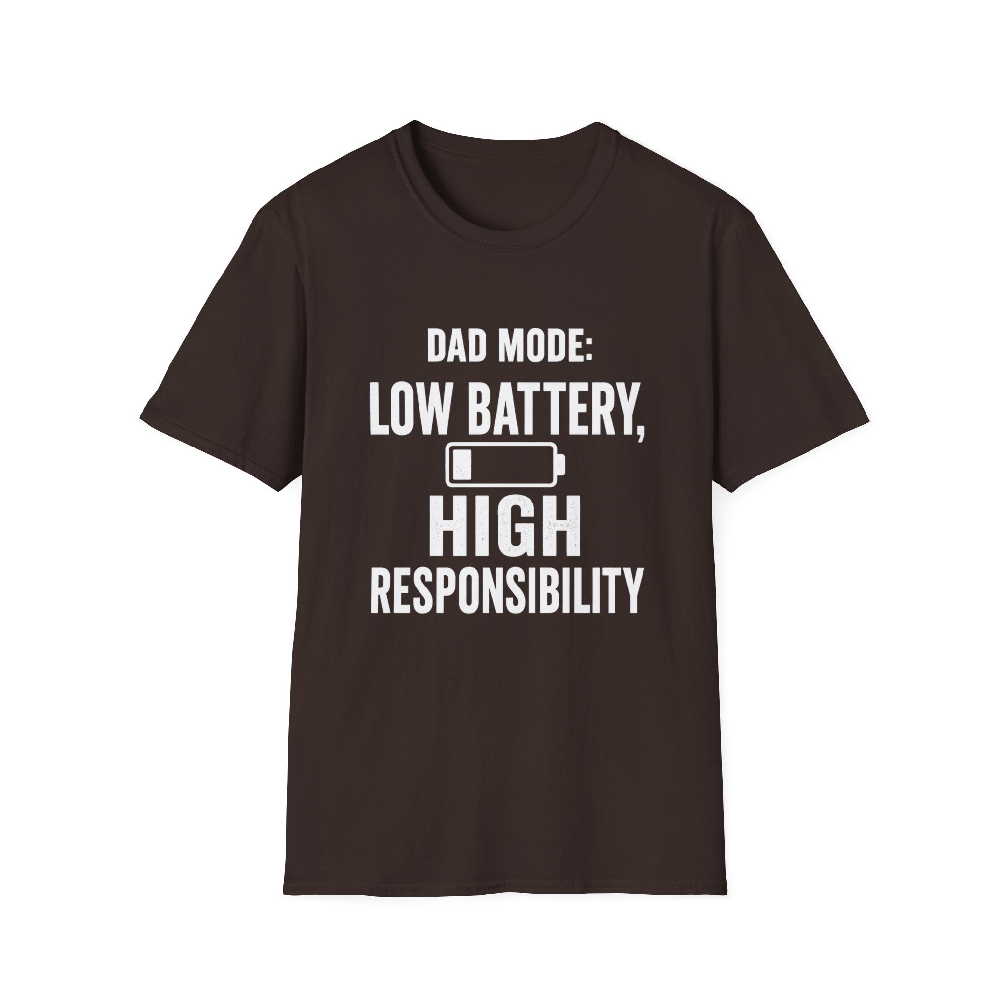 Dad Mode Low Battery High Responsibility T-Shirt | Funny Dad Tee
