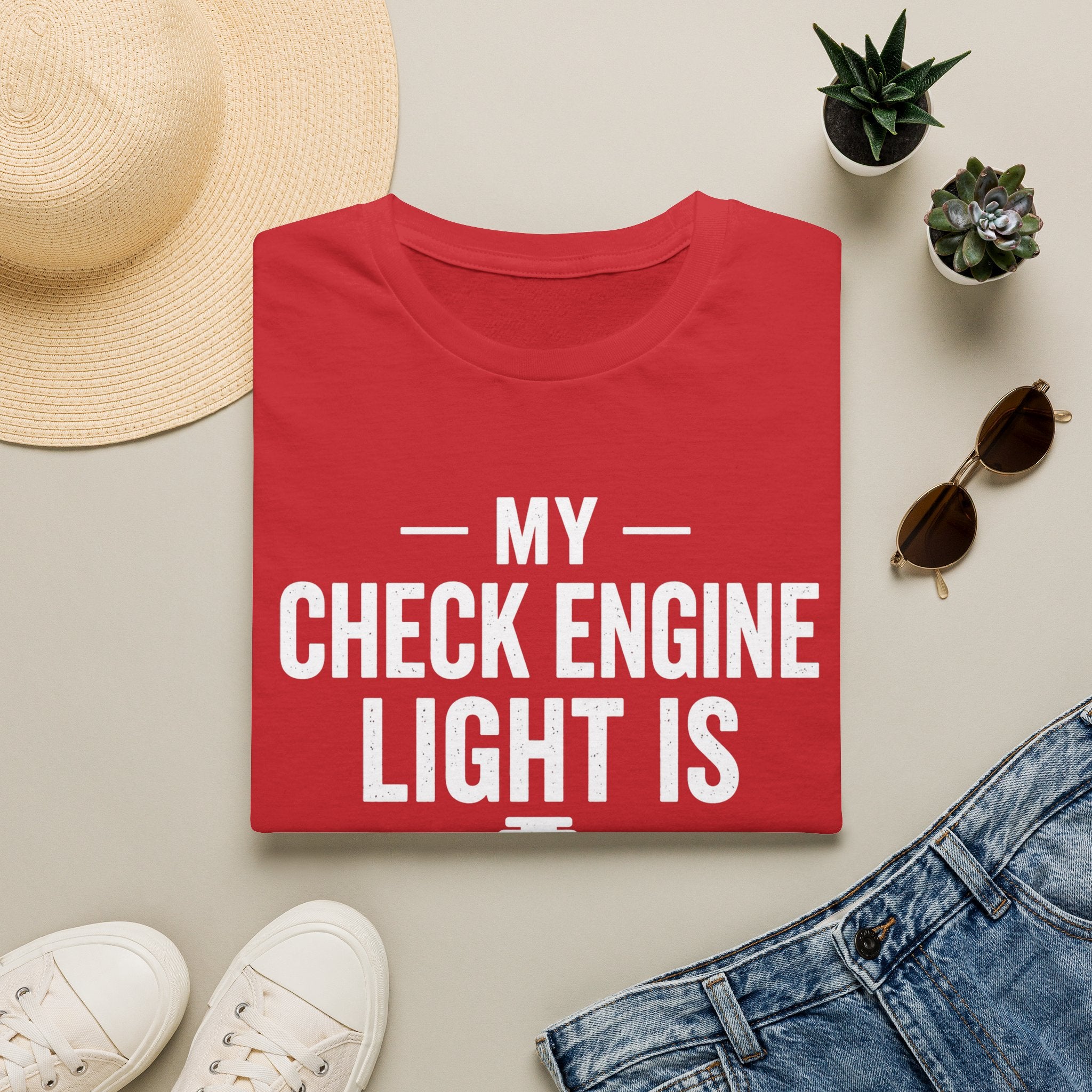 My Check Engine Light Is Off T-Shirt | Funny Car Mechanic Tee