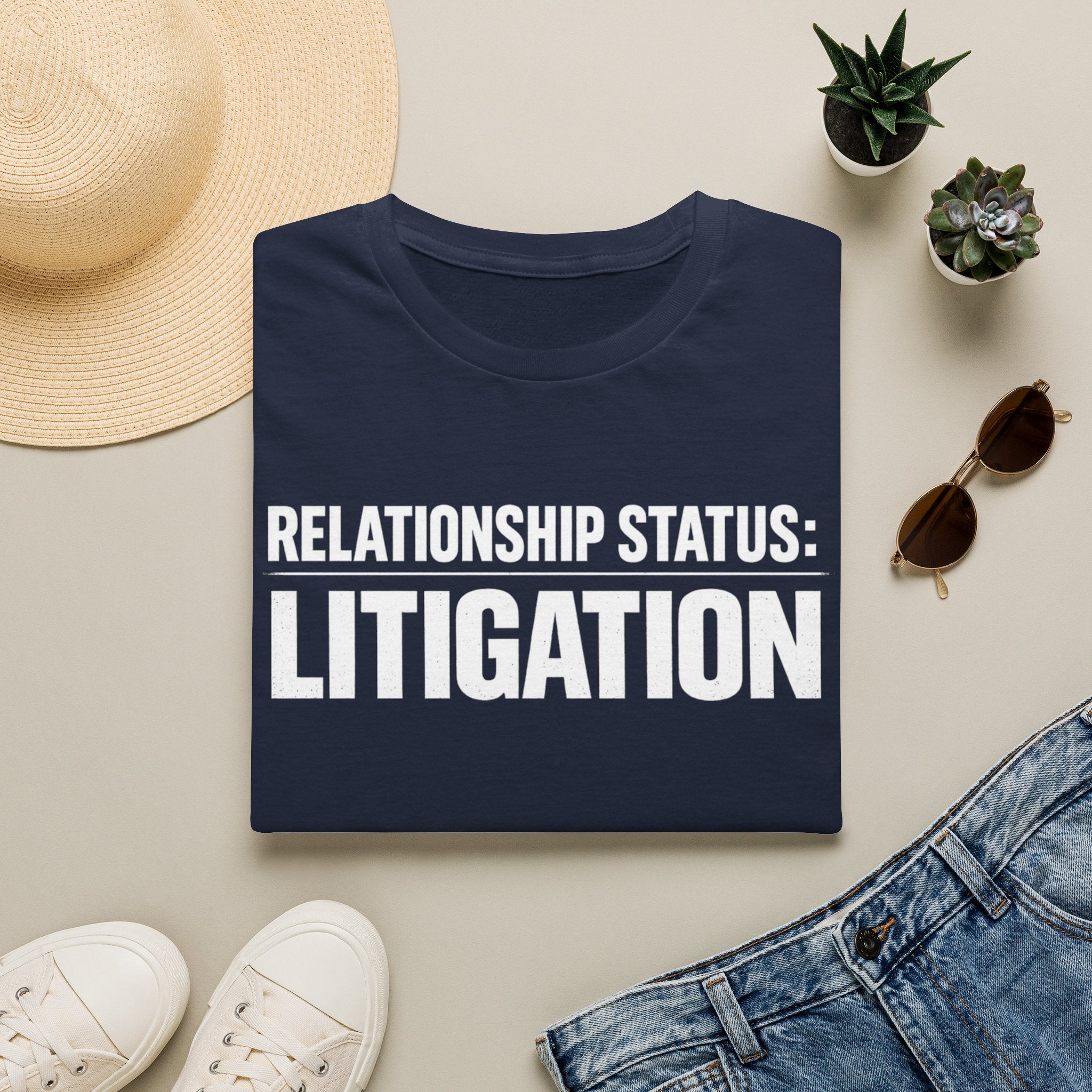 Relationship Status: Litigation T‑Shirt — Funny Lawyer / Law Student Tee