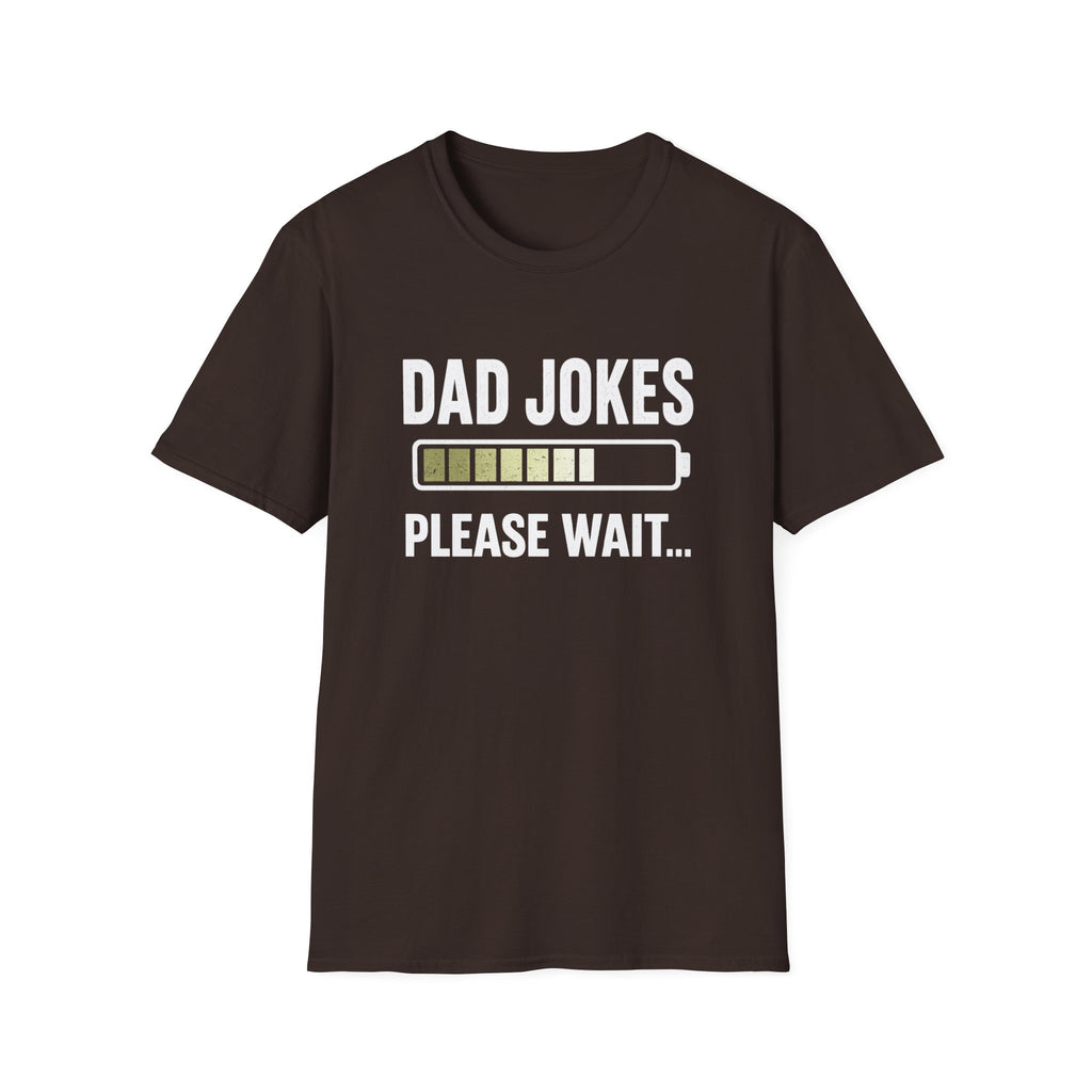 Dad Jokes Please Wait T-Shirt | Loading Battery Graphic Tee