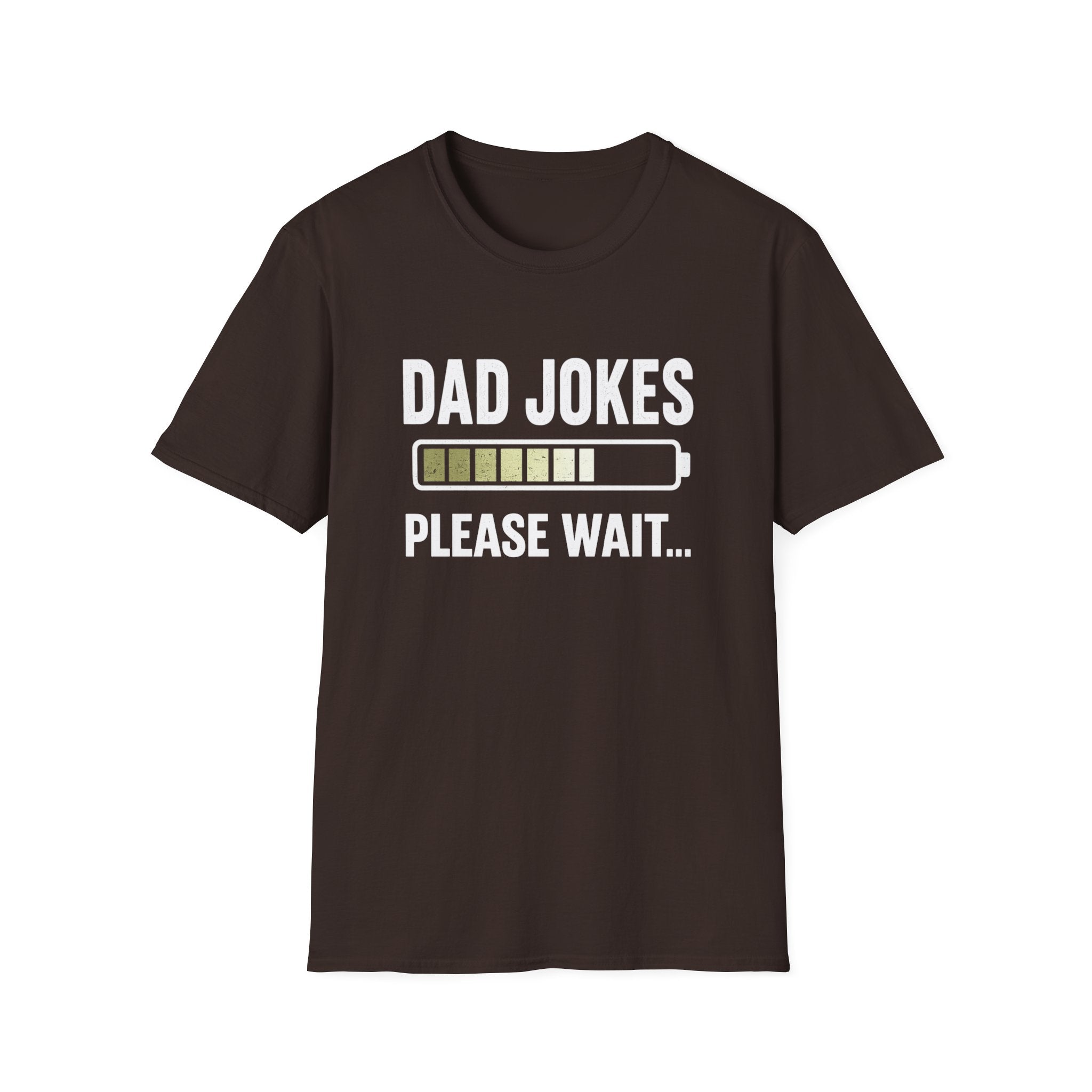 Dad Jokes Please Wait T-Shirt | Loading Battery Graphic Tee