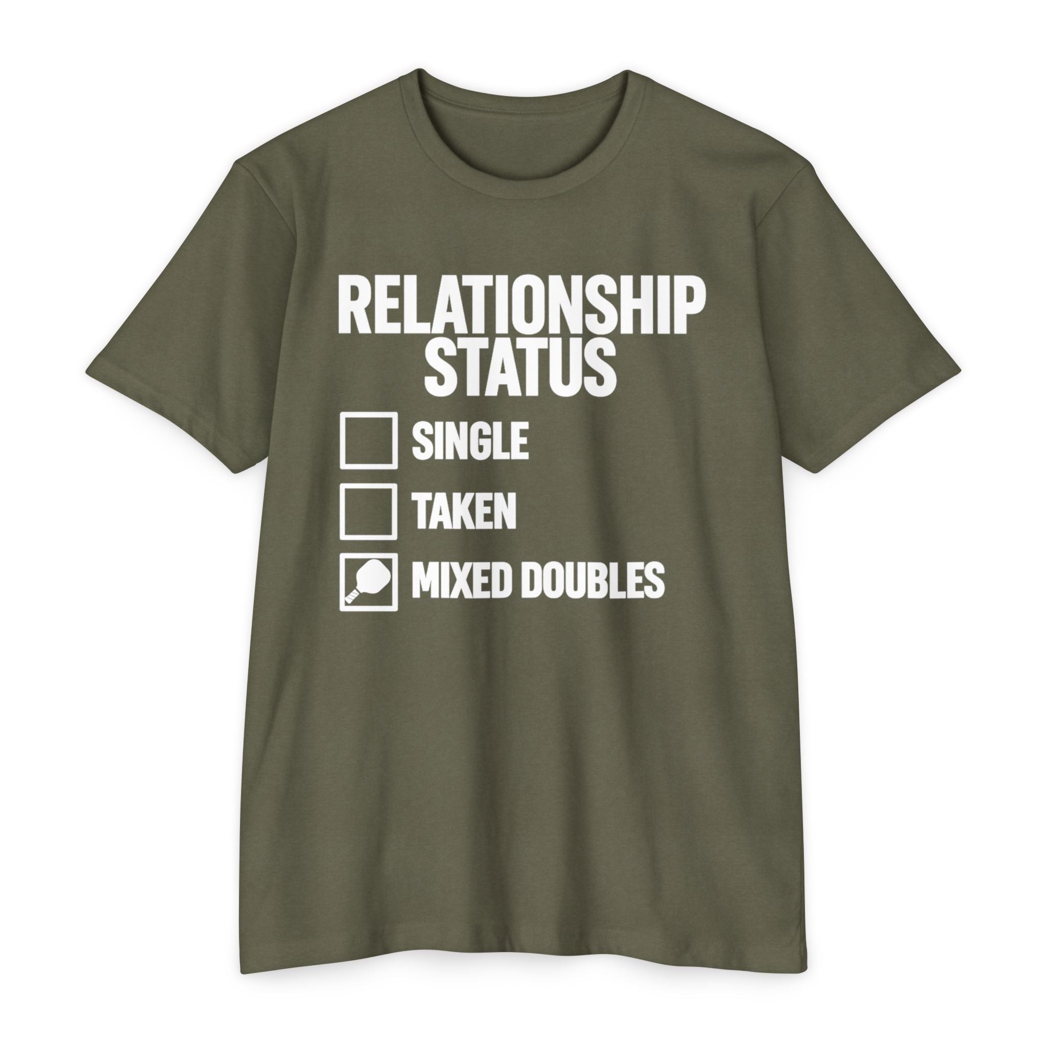 Relationship Status T-Shirt — "Mixed Doubles" Tennis Tee