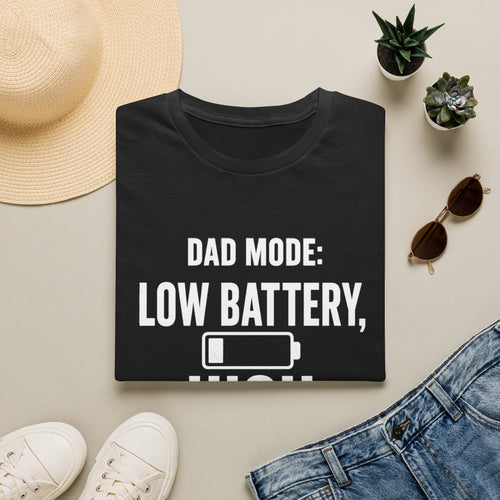 Dad Mode Low Battery High Responsibility T-Shirt | Funny Dad Tee