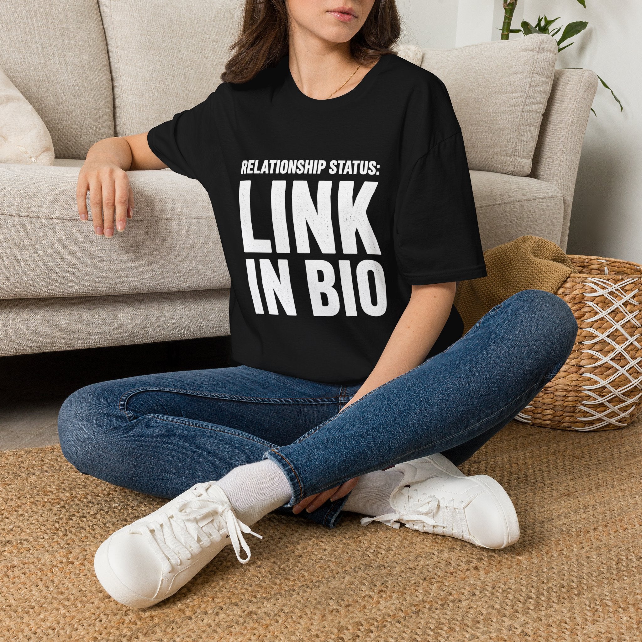 Relationship Status: Link in Bio T-Shirt | Social Media Humor Tee
