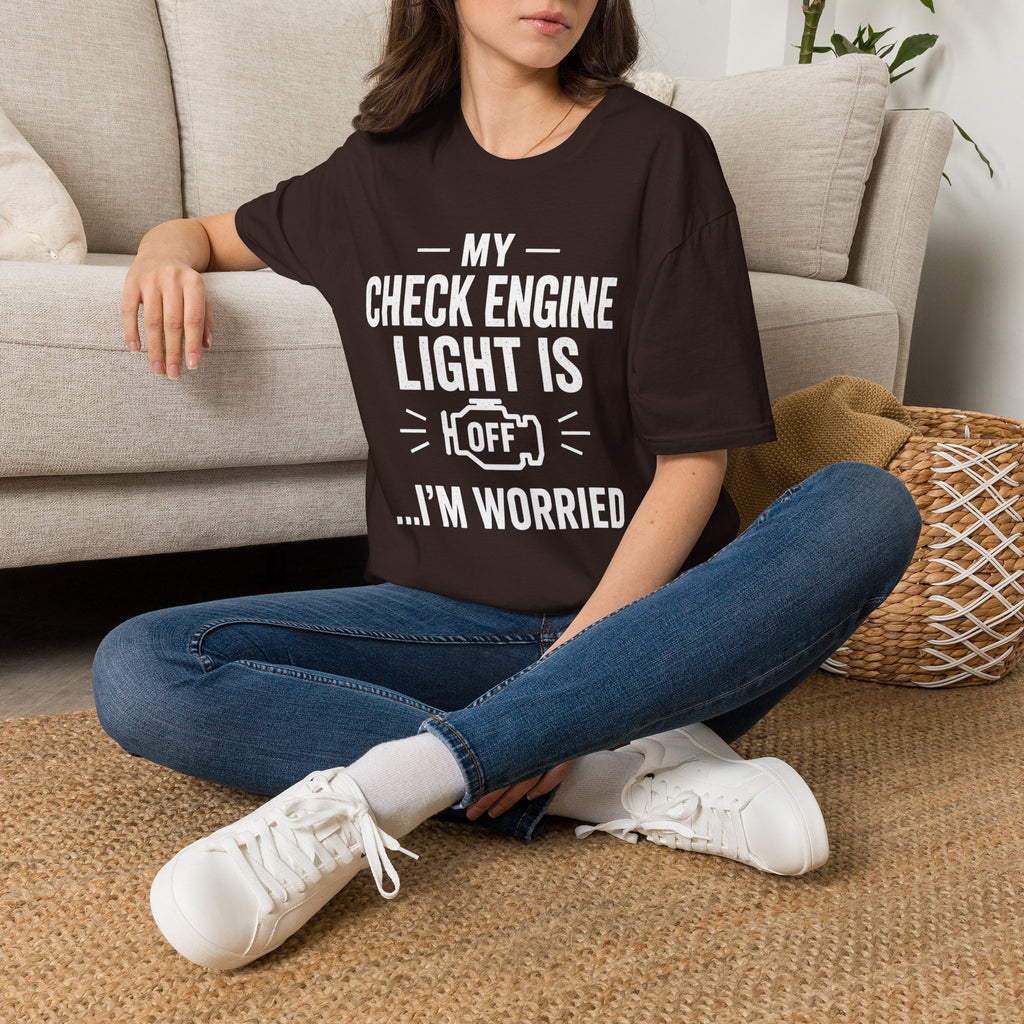 My Check Engine Light Is Off T-Shirt | Funny Car Mechanic Tee