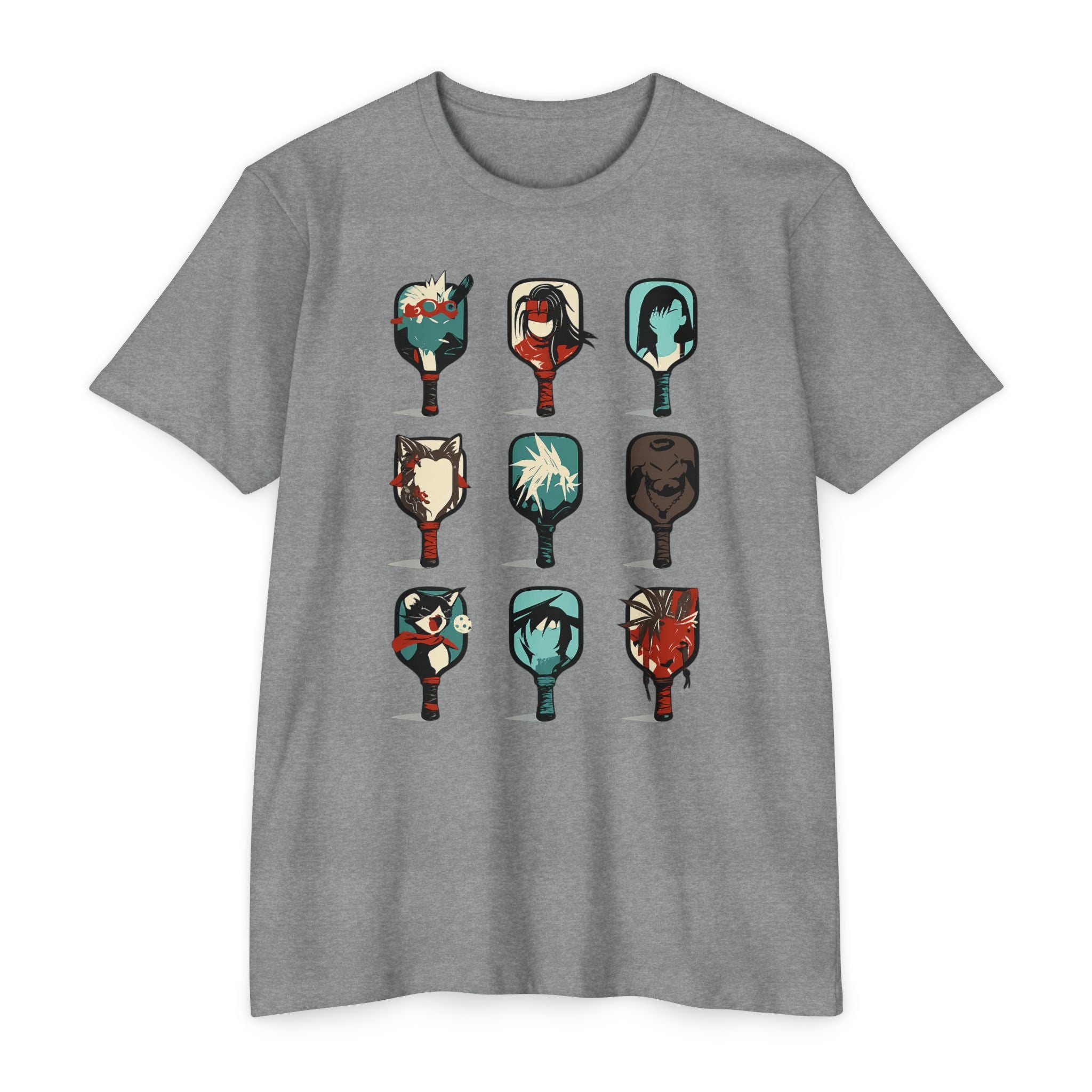 Anime Pickleball Paddle T-Shirt - Trendy Graphic Art Tee