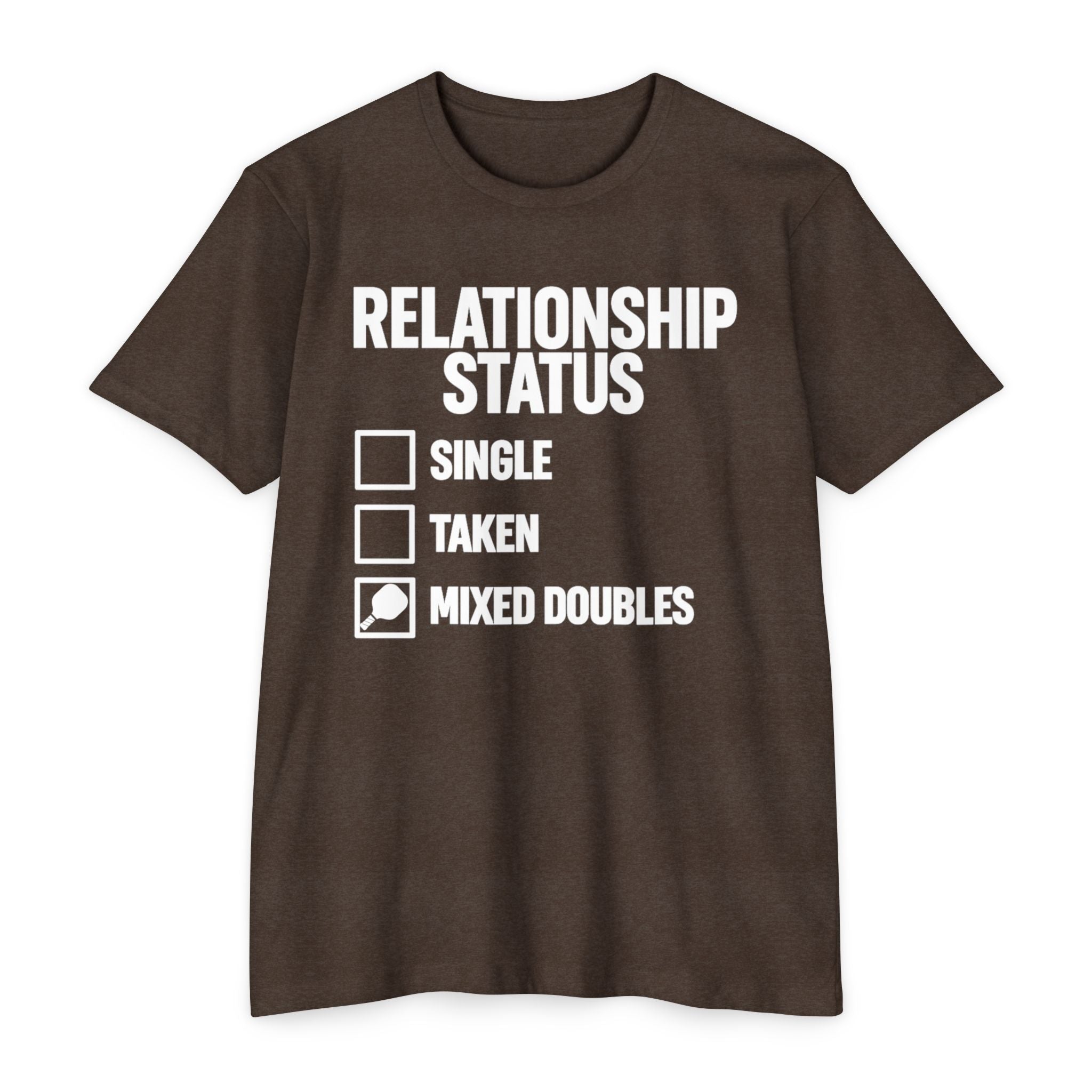 Relationship Status T-Shirt — "Mixed Doubles" Tennis Tee