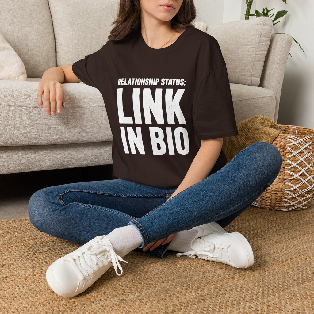 Relationship Status: Link in Bio T-Shirt | Social Media Humor Tee