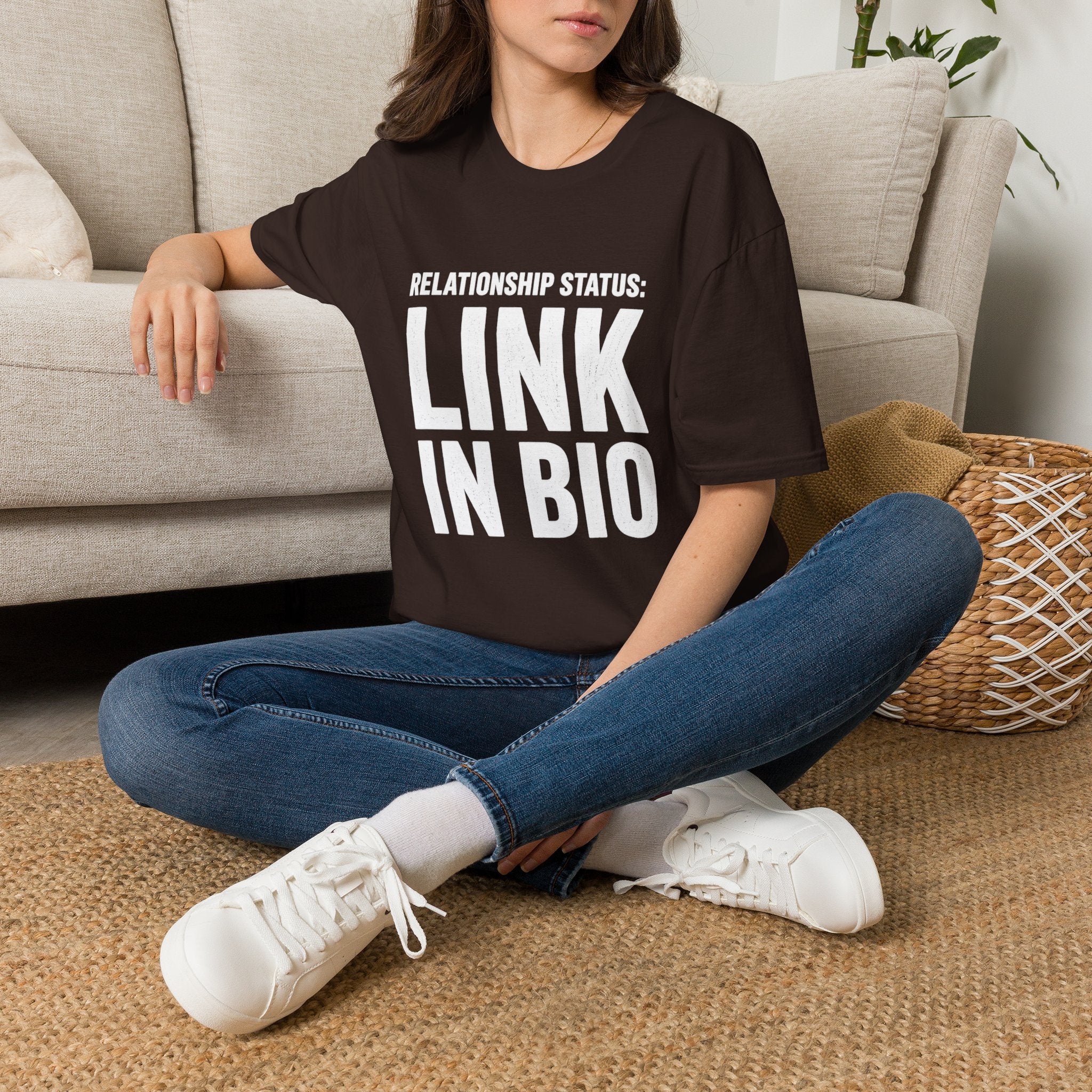 Relationship Status: Link in Bio T-Shirt | Social Media Humor Tee