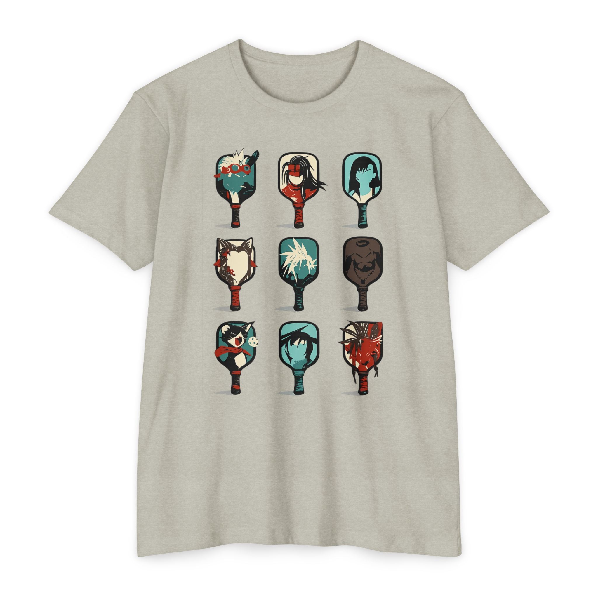 Anime Pickleball Paddle T-Shirt - Trendy Graphic Art Tee