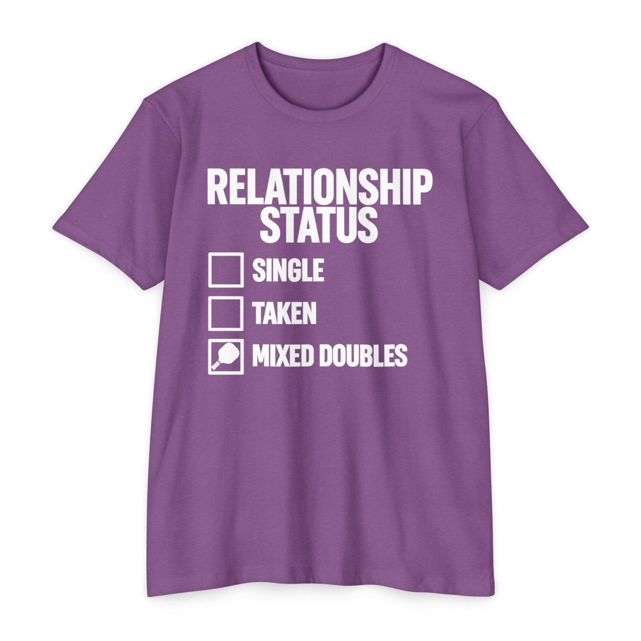 Relationship Status T-Shirt — "Mixed Doubles" Tennis Tee