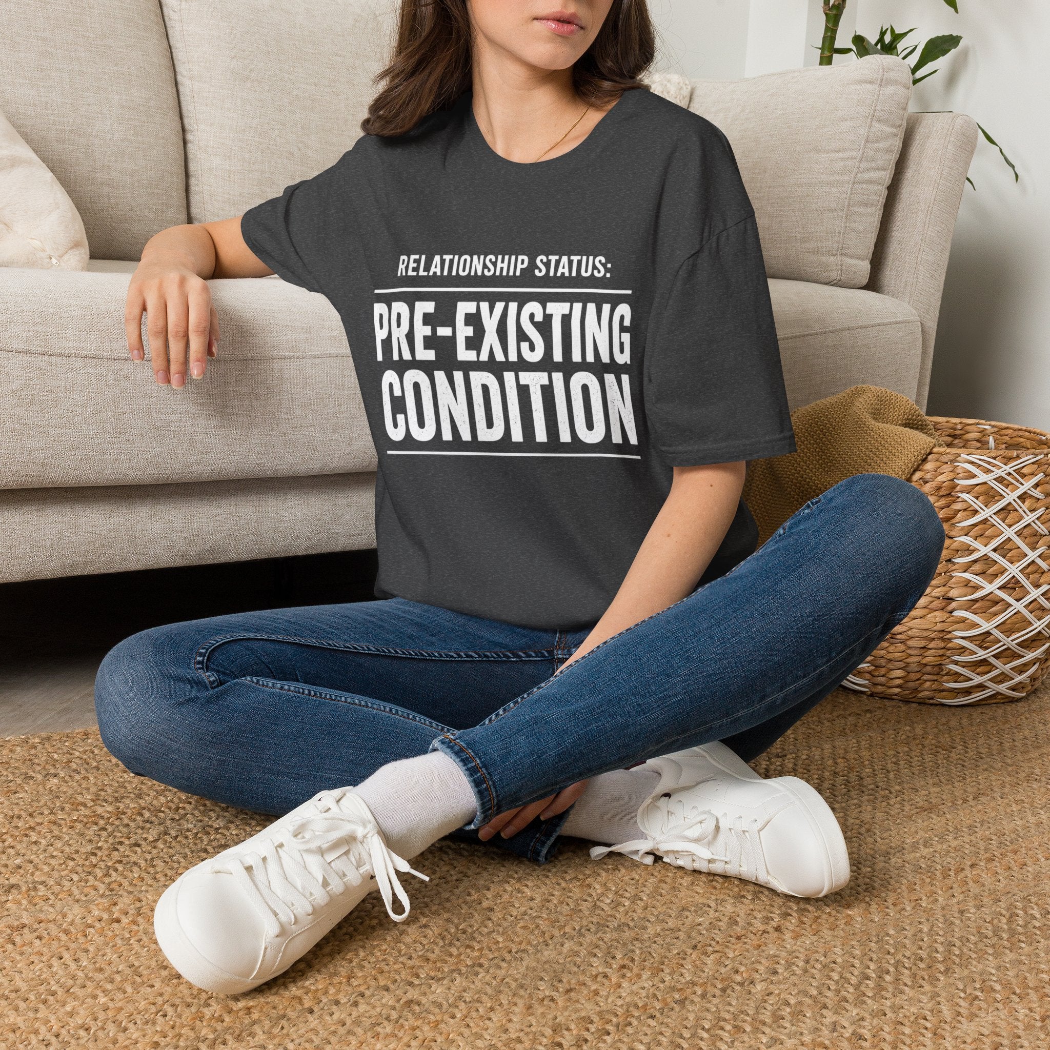 Relationship Status Pre-Existing Condition T-Shirt | Funny Sarcastic Tee