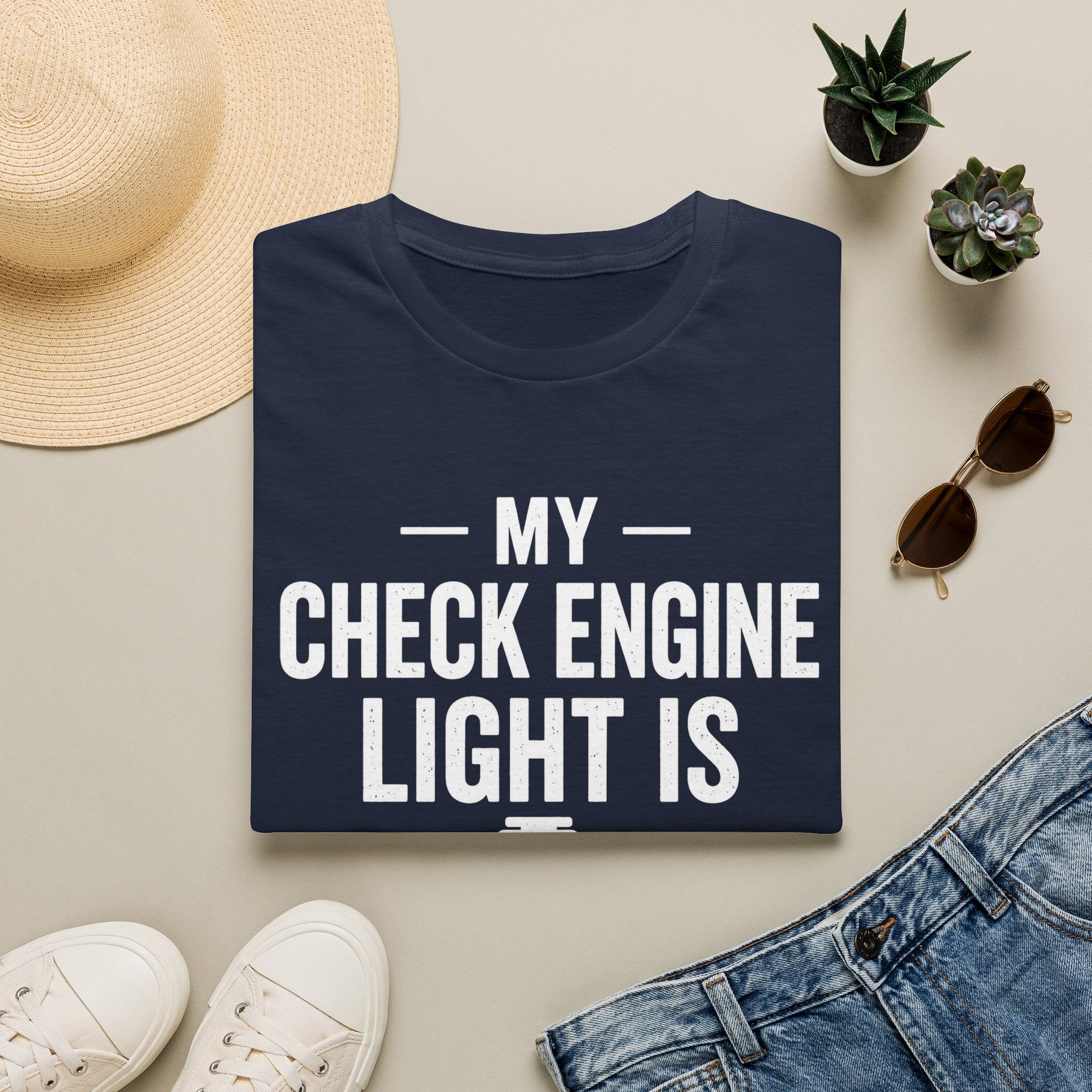 My Check Engine Light Is Off T-Shirt | Funny Car Mechanic Tee
