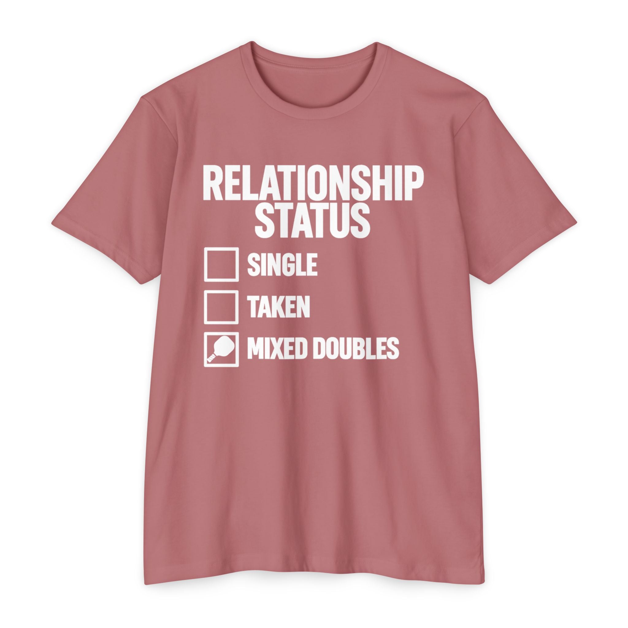 Relationship Status T-Shirt — "Mixed Doubles" Tennis Tee