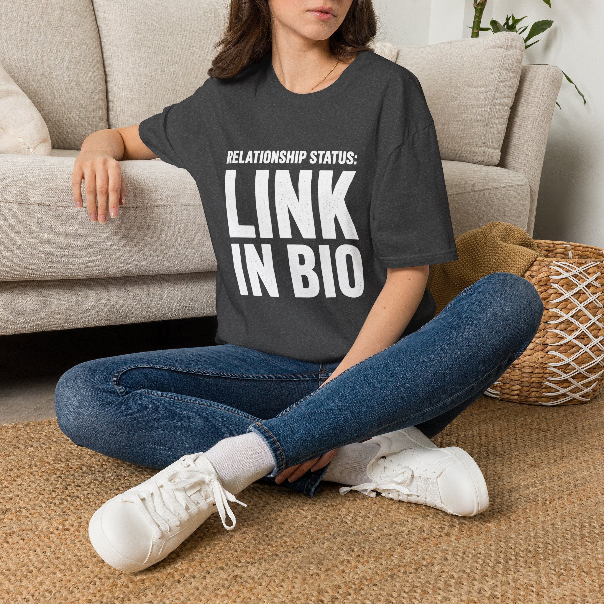 Relationship Status: Link in Bio T-Shirt | Social Media Humor Tee