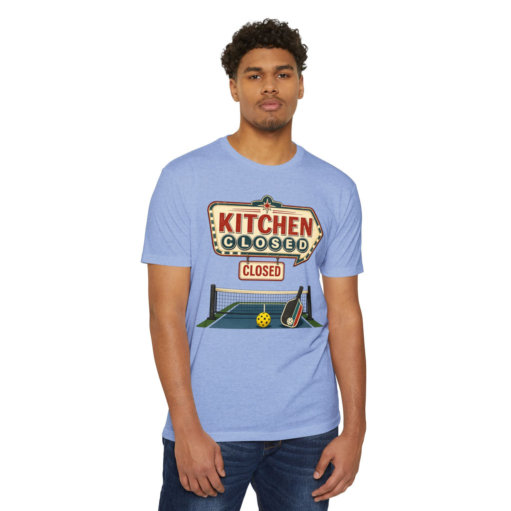Kitchen Closed Pickleball T-Shirt — Retro Sign Design