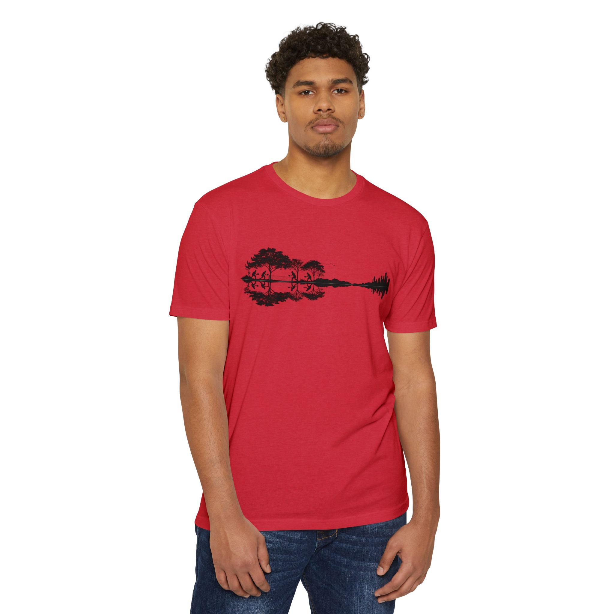 Guitar Soundwave Nature Pickleball T-Shirt