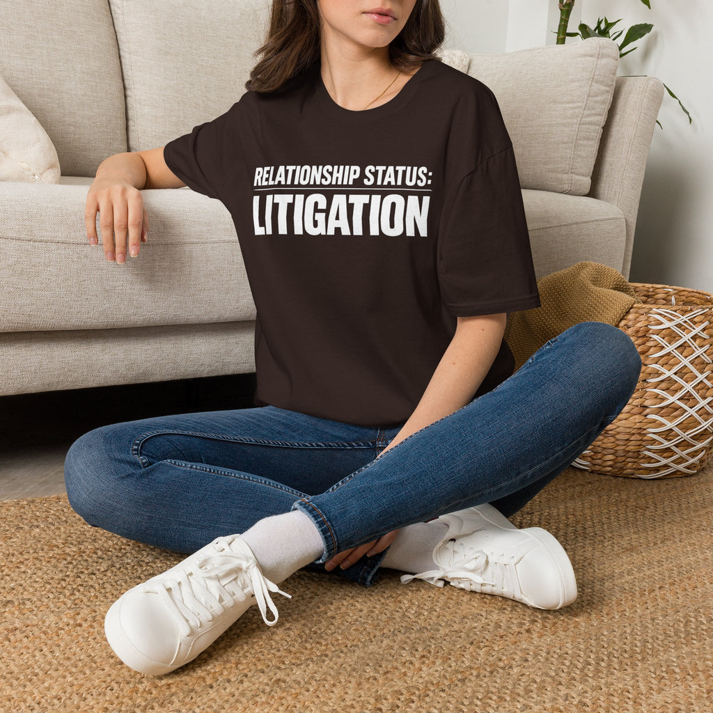 Relationship Status: Litigation T‑Shirt — Funny Lawyer / Law Student Tee
