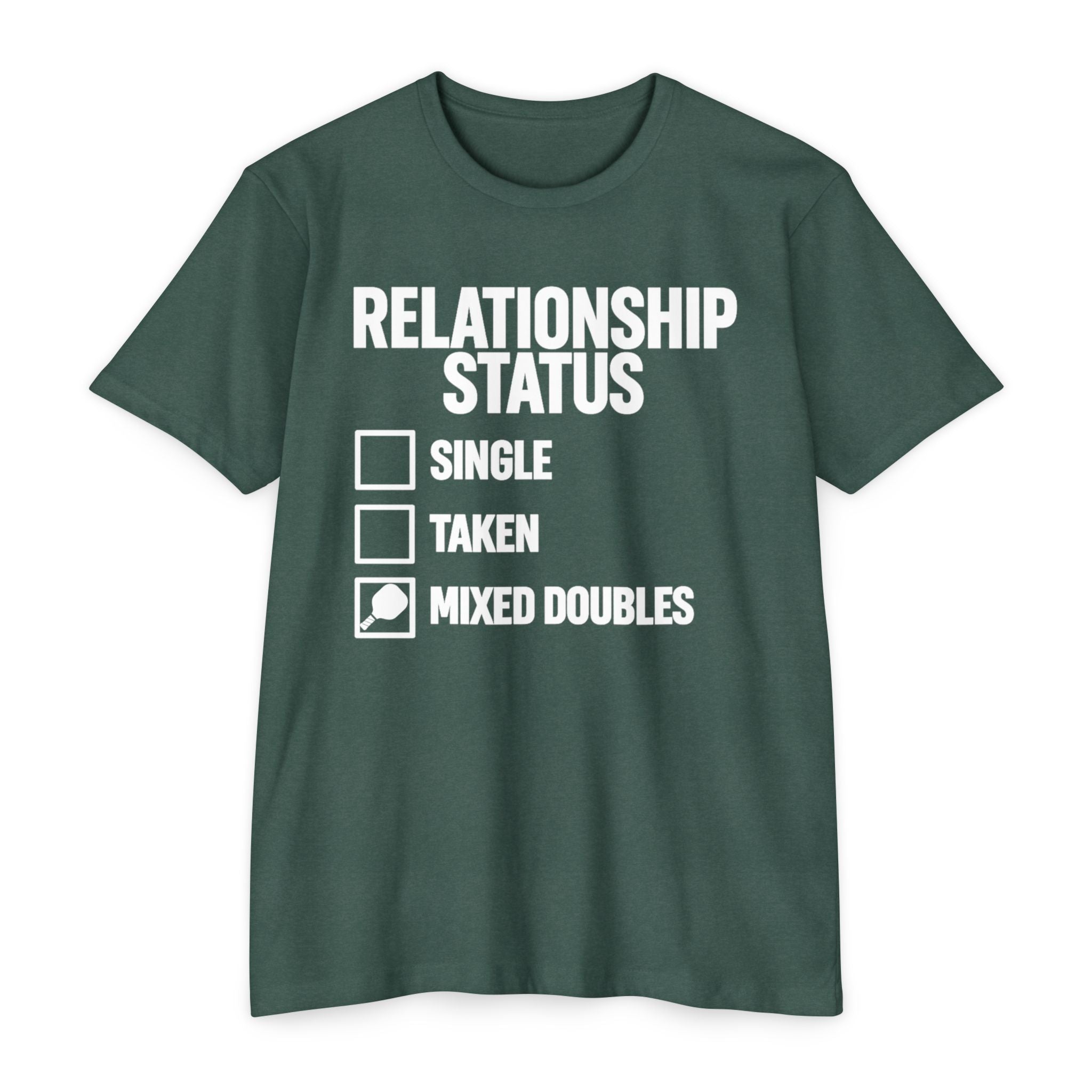 Relationship Status T-Shirt — "Mixed Doubles" Tennis Tee