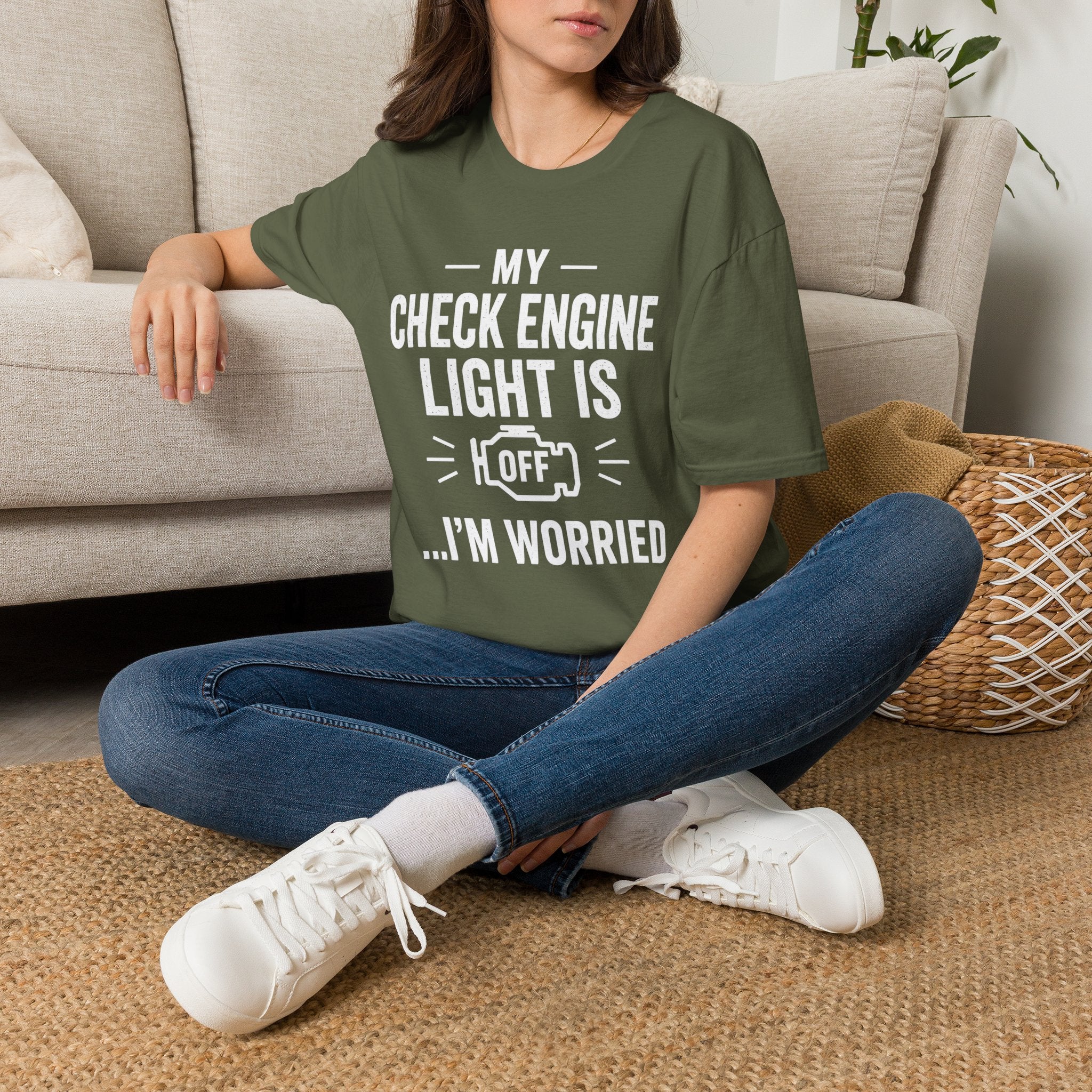 My Check Engine Light Is Off T-Shirt | Funny Car Mechanic Tee