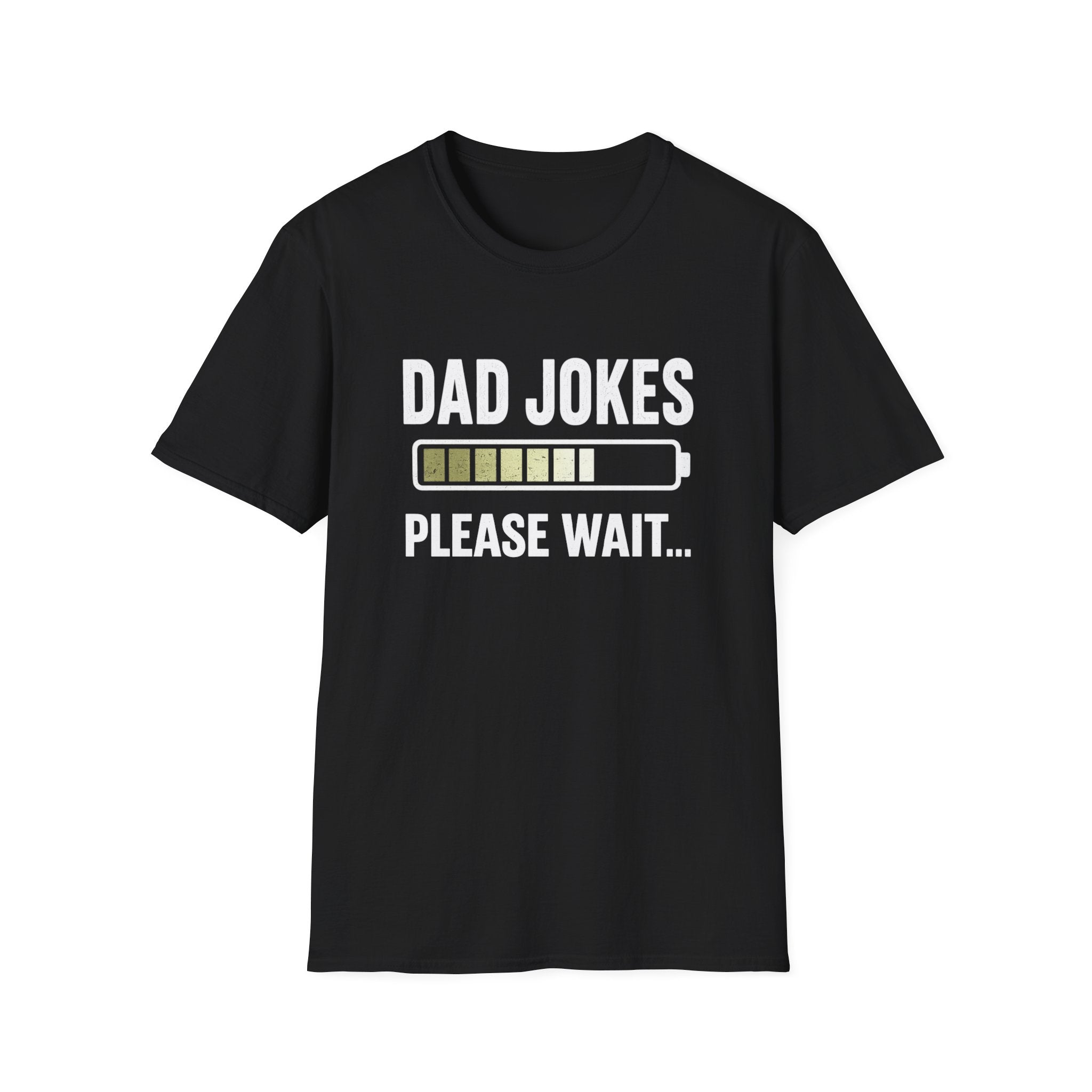 Dad Jokes Please Wait T-Shirt | Loading Battery Graphic Tee