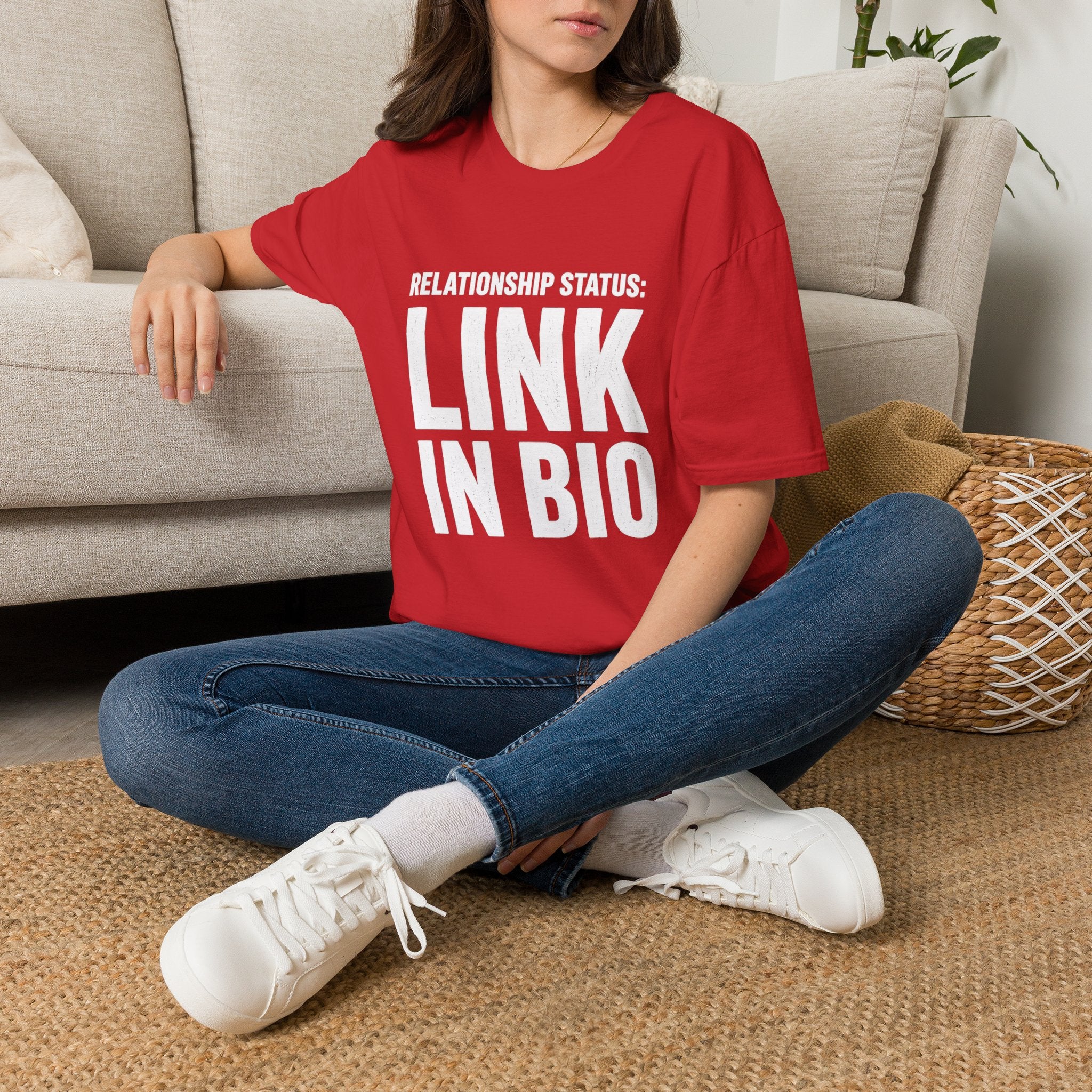 Relationship Status: Link in Bio T-Shirt | Social Media Humor Tee