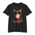 Cat with Sunglasses Blowing Bubble Gum T-Shirt